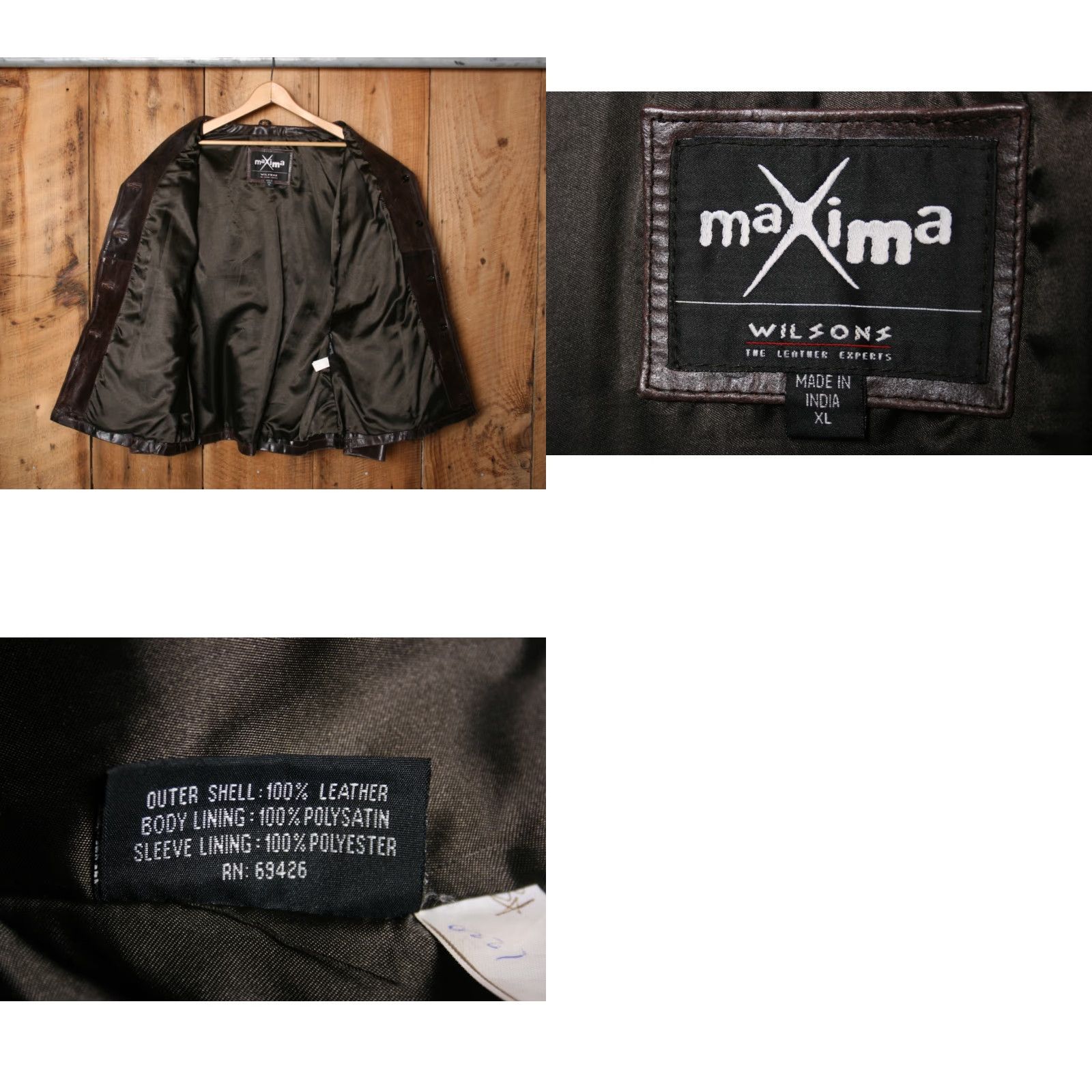 Vintage VINTAGE Maxima by WILSONS Stiff Brown Leather Car Coat Women's XXL XL Size XL / US 12-14 / IT 48-50 - 8 Thumbnail