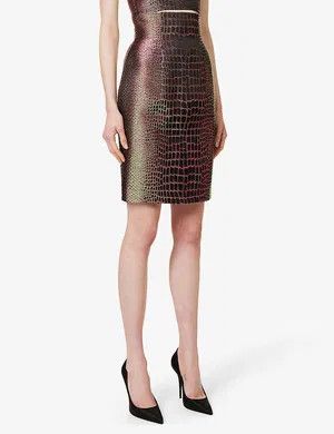 Balmain o1y0625 Midi Skirt in Multicolor Size 28" / US 6 / IT 42 - 3 Thumbnail