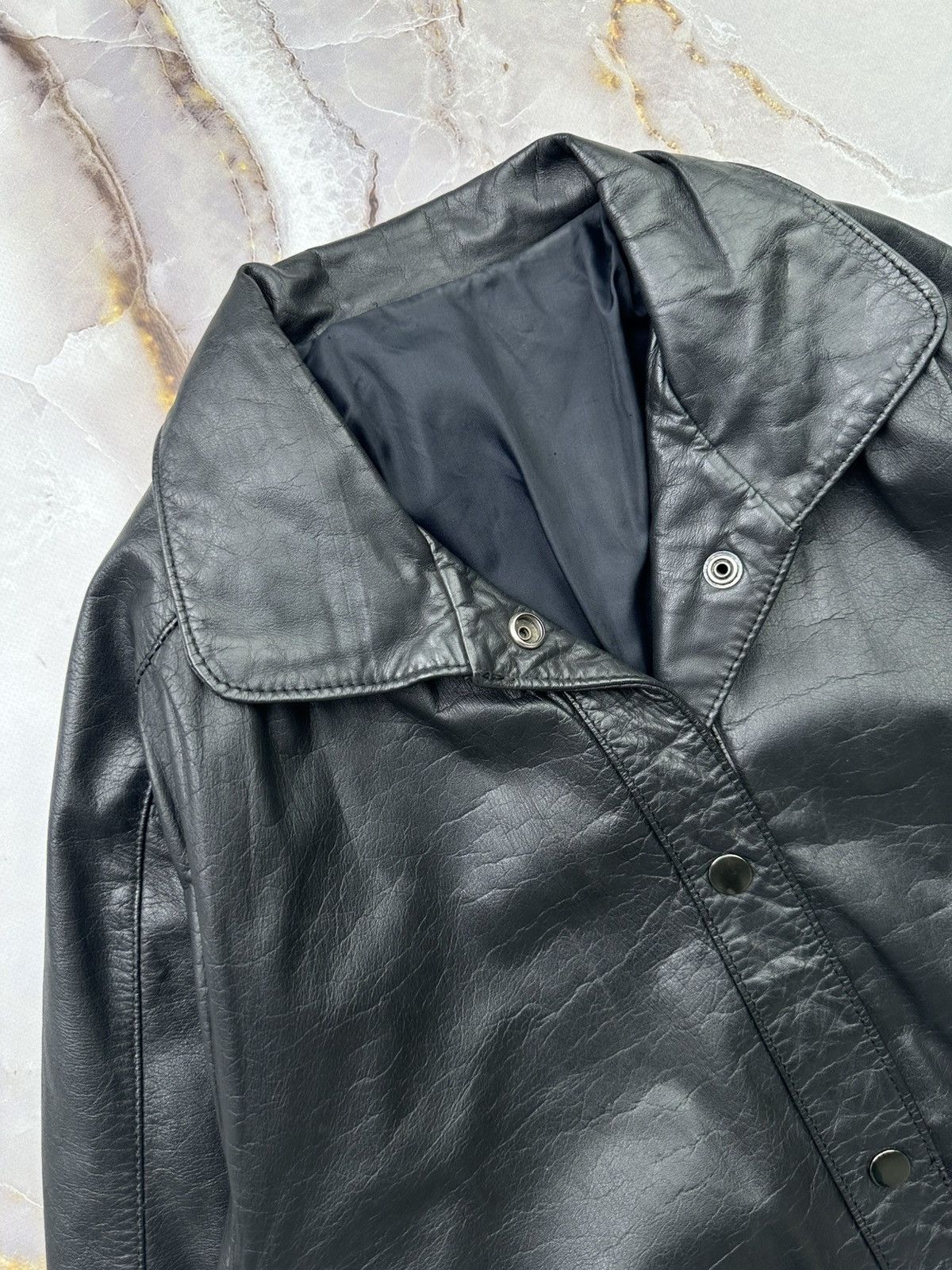 Japanese Brand Vintage Leather Jacket (E1) Size S / US 4 / IT 40 - 2 Thumbnail