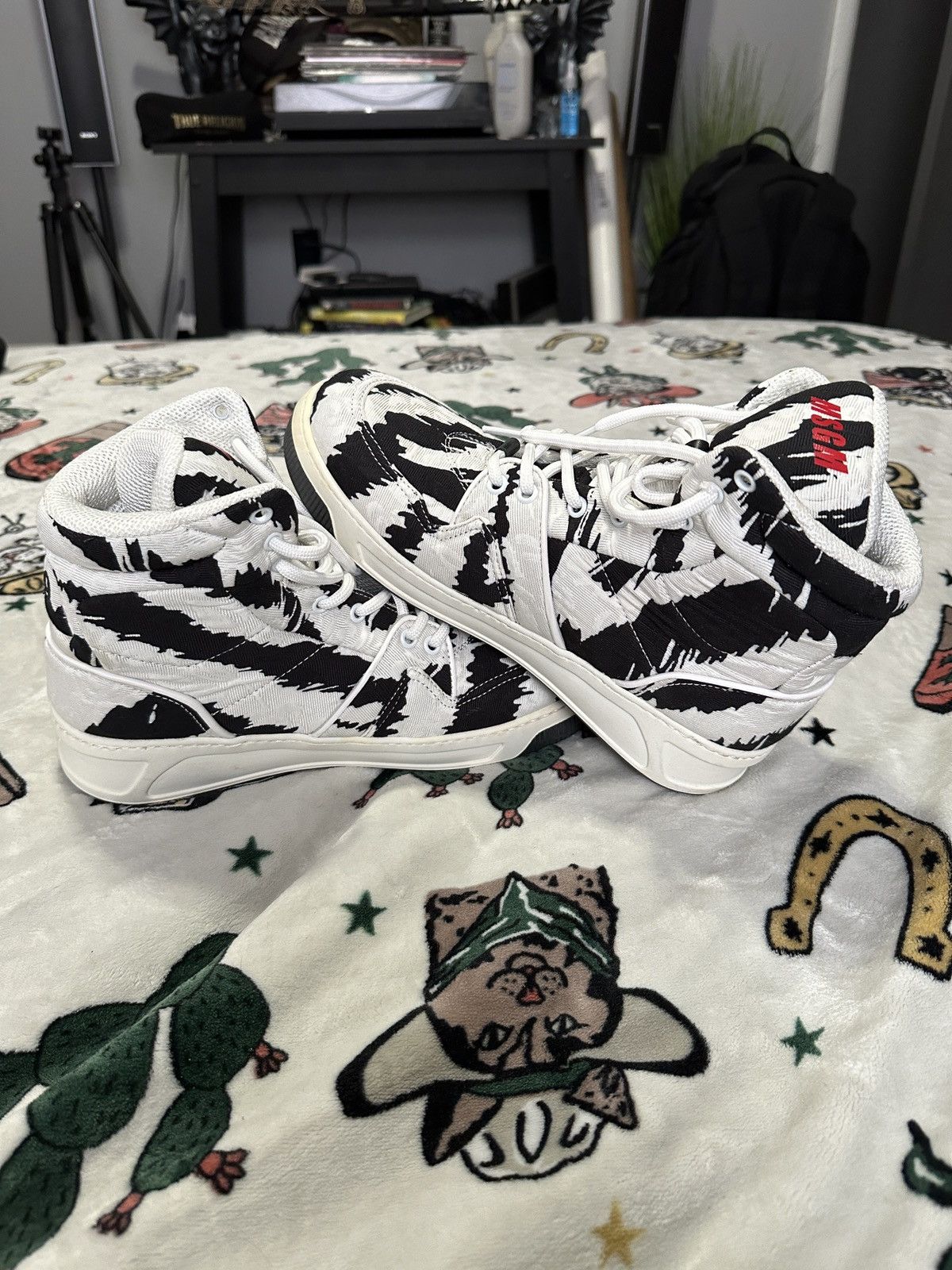 MSGM Black and White Canvas Hi-Tops Size US 7 / EU 40 - 6 Thumbnail