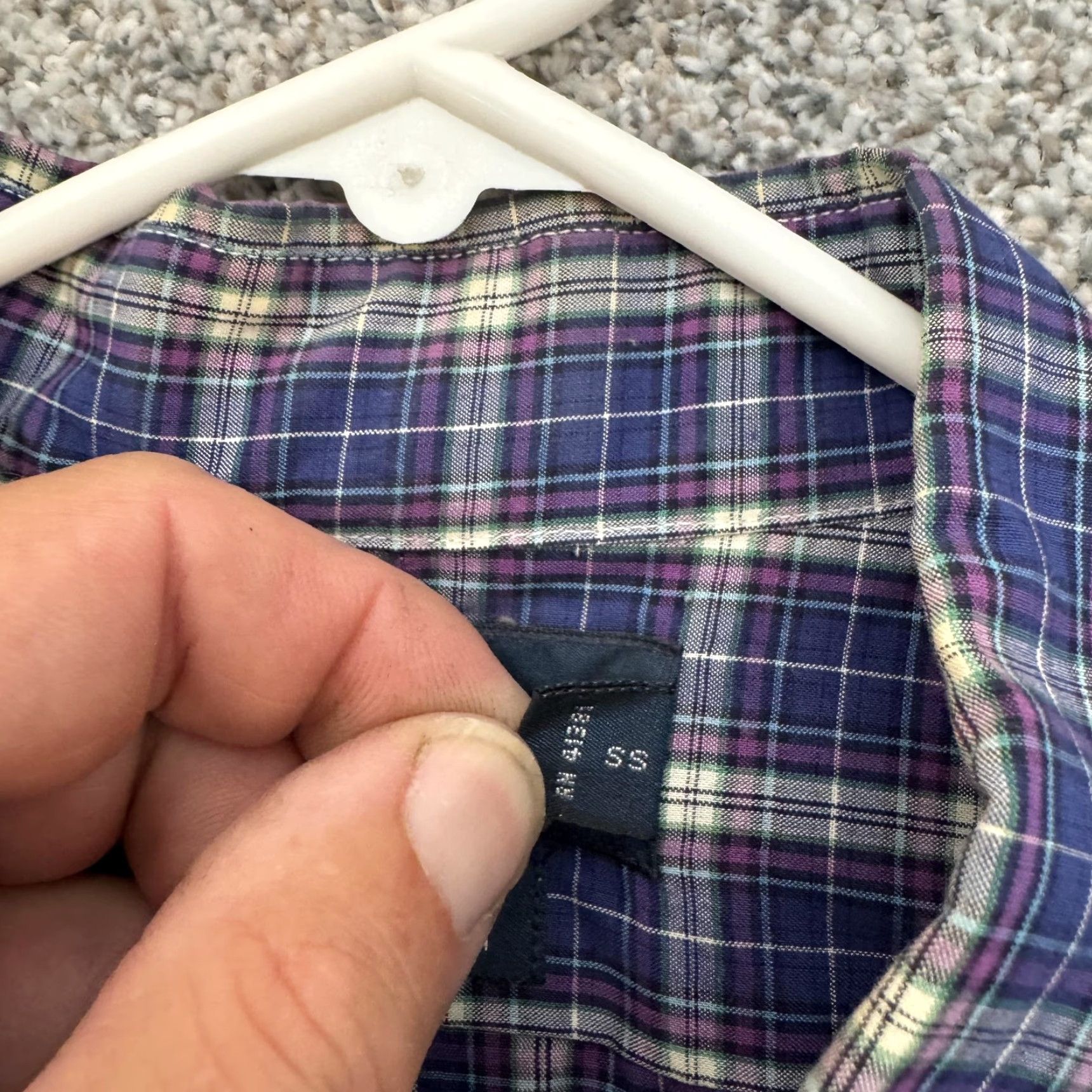 Ralph Lauren VINTAGE Ralph Lauren Shirt XL Blue Purple Plaid Button-Down Long Sleeve Custom Fit Mens Size US XL / EU 56 / 4 - 5 Thumbnail