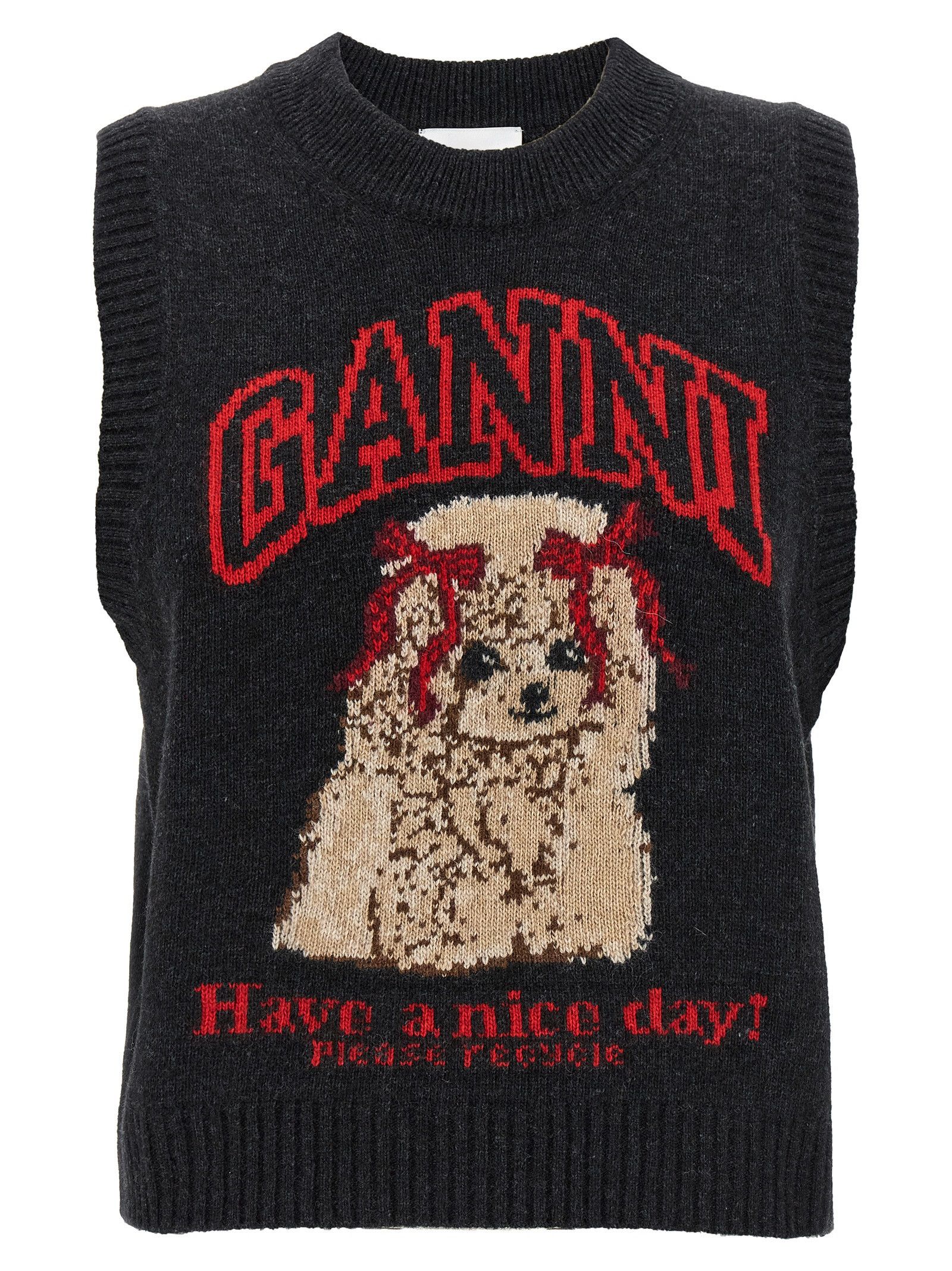 Ganni 'Dog' Vest Size XS / US 0-2 / IT 36-38 - 1 Thumbnail