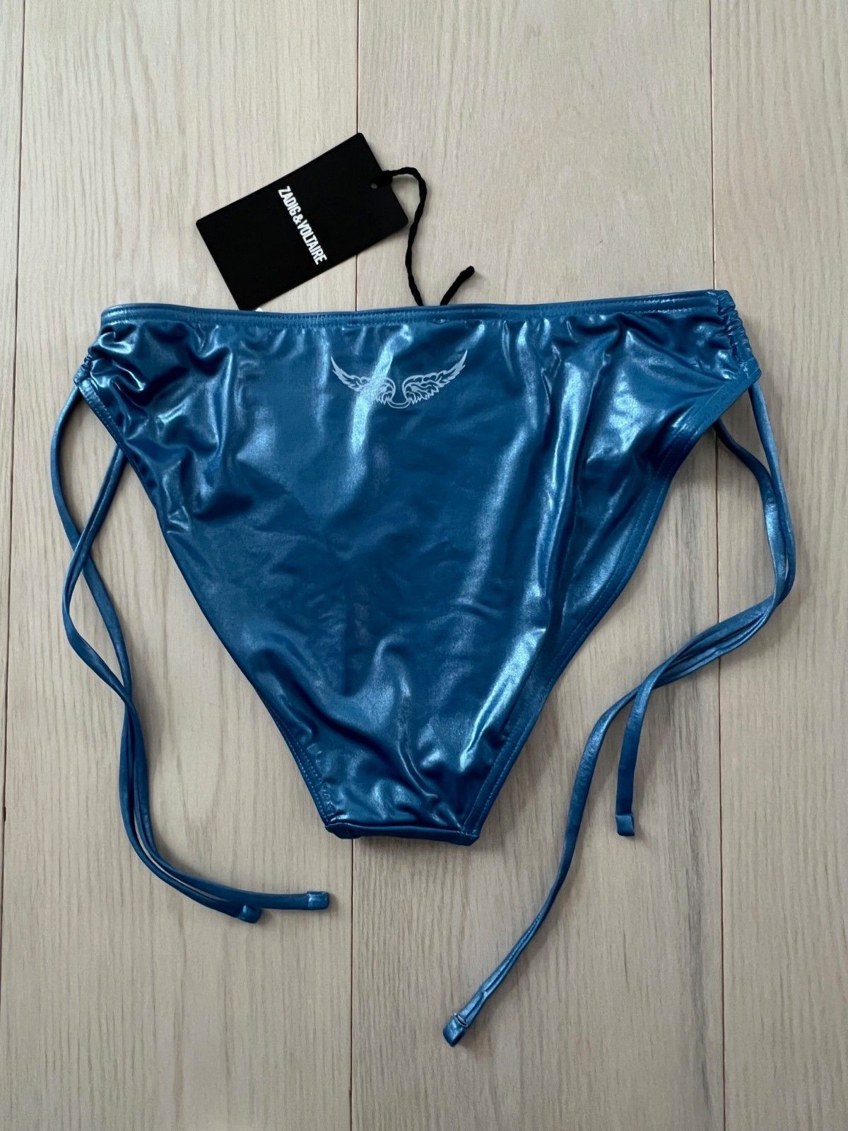 Zadig & Voltaire Zadig & Voltaire Crinkle Swim Bikini Bottom Black ( US 8 ) Size 28" / US 6 / IT 42 - 3 Thumbnail