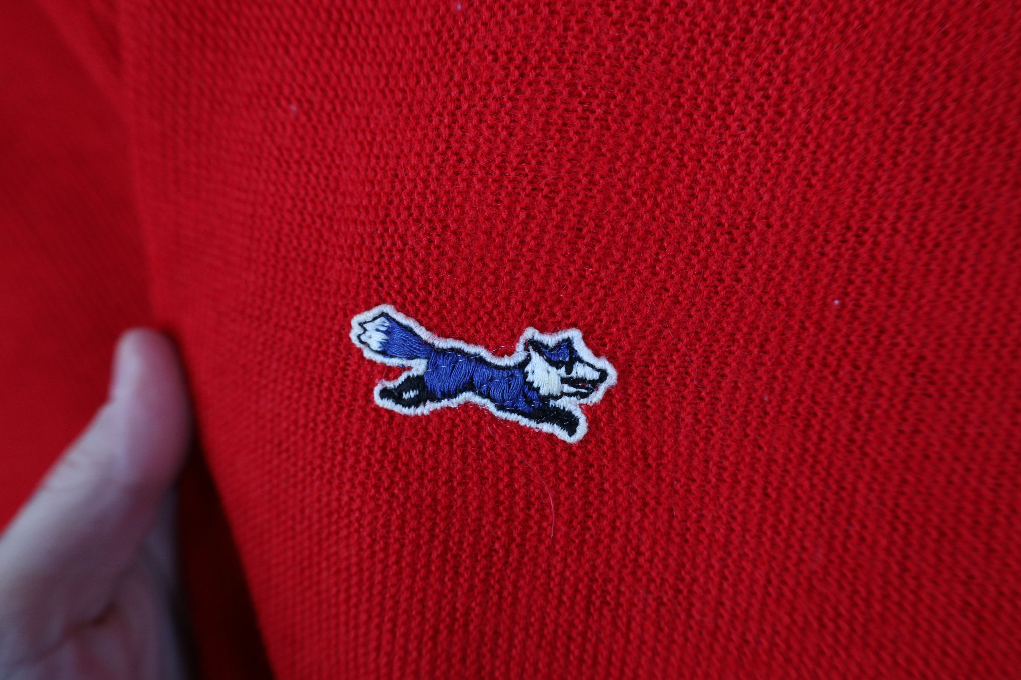 Vintage Vintage 70s Streetwear Knit V-Neck Sweater Red Acrylic USA Size US L / EU 52-54 / 3 - 4 Thumbnail