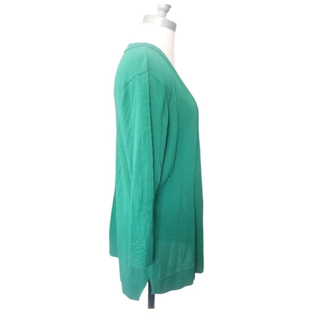 Chicos CT1345 Chico's Green Summer Long Sleeve Cardigan L Size L / US 10 / IT 46 - 3 Thumbnail