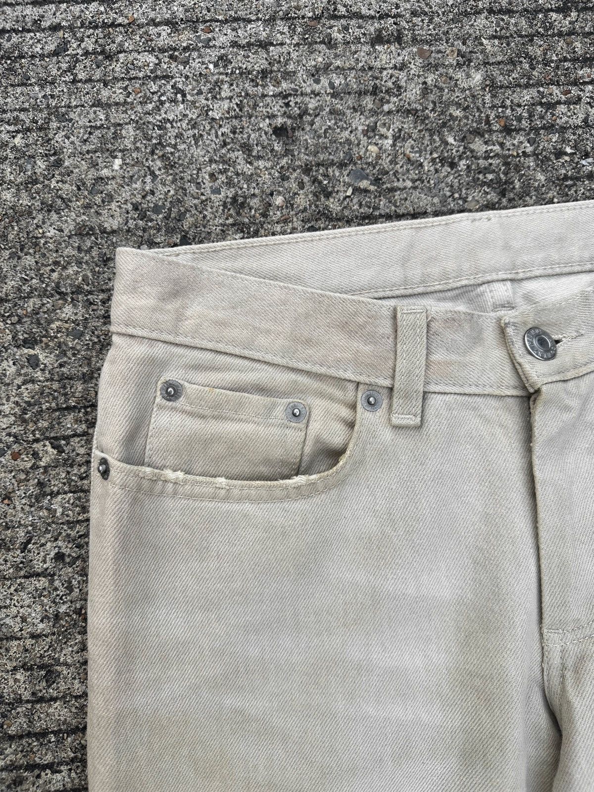 Helmut Lang Helmut Lang Low Waist Boot Cut Cream Denim Size US 27 - 7 Thumbnail