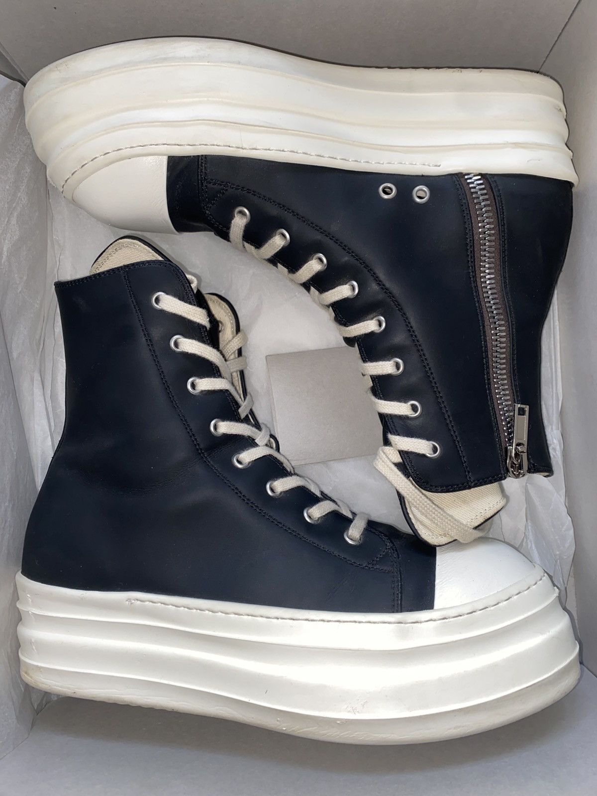 Rick Owens Rick Owens Mega Bumper Sneaks SZ 42 Black leather NWB 