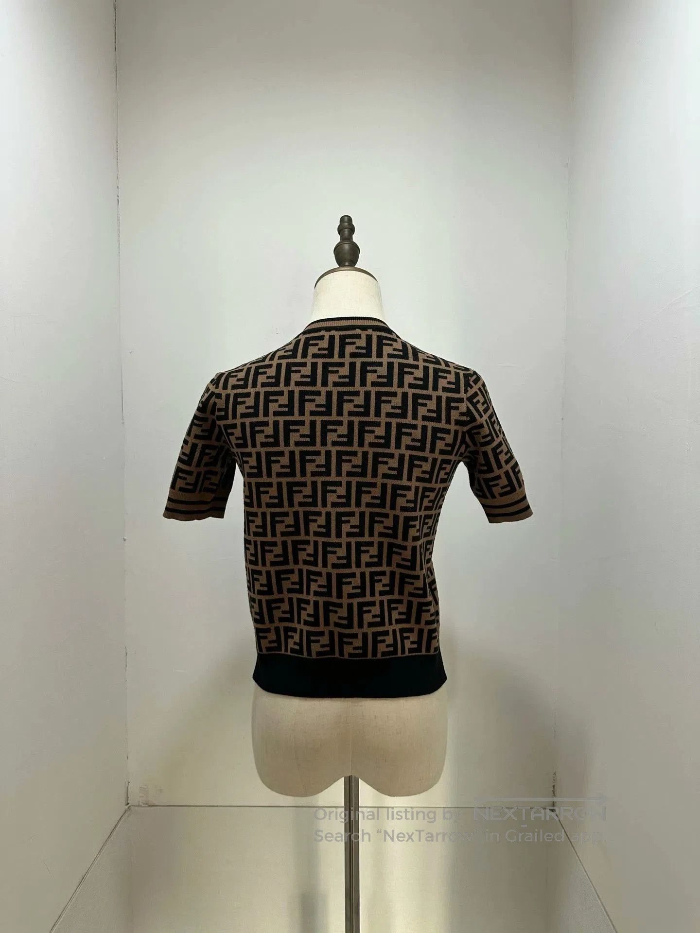 Fendi Fendi Double F Print Short Sleeve Knit Top. Size M / US 6-8 / IT 42-44 - 2 Thumbnail