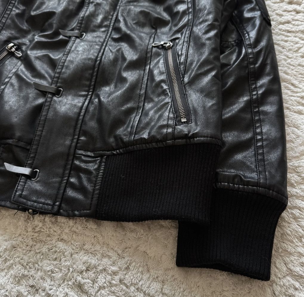 GOSTAR DE FUGA Fuga Fur Hood Clasp Closure Leather Jacket Size US S / EU 44-46 / 1 - 4 Thumbnail