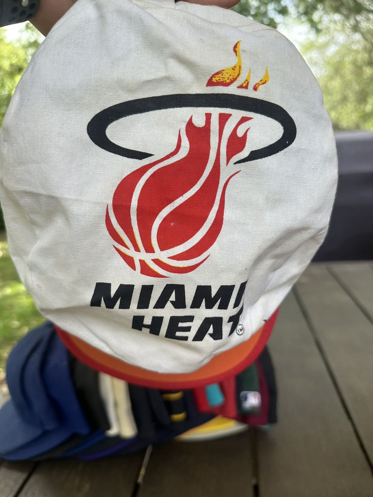 NBA 90s vintage Miami Heat Hat Size ONE SIZE - 2 Thumbnail