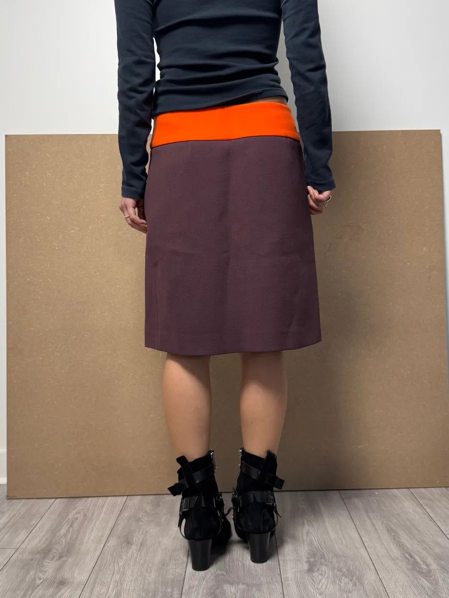 Prada 2000s Prada Purple & Orange Skirt Size 26" / US 2 / IT 38 - 4 Thumbnail