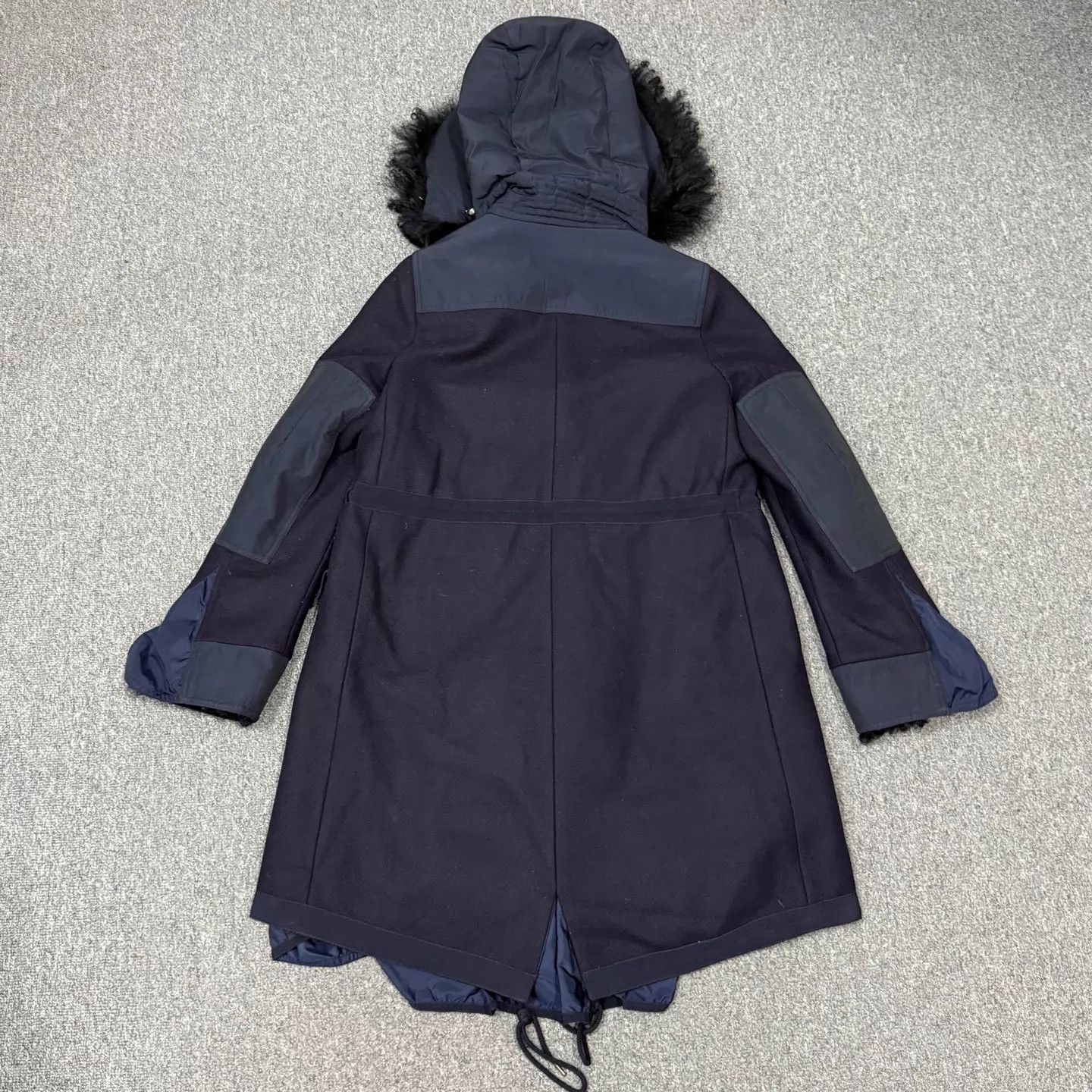 Moncler Moncler Navy Blue Fur Collar Long Down Jacket 1 95 New Size S / US 4 / IT 40 - 2 Thumbnail
