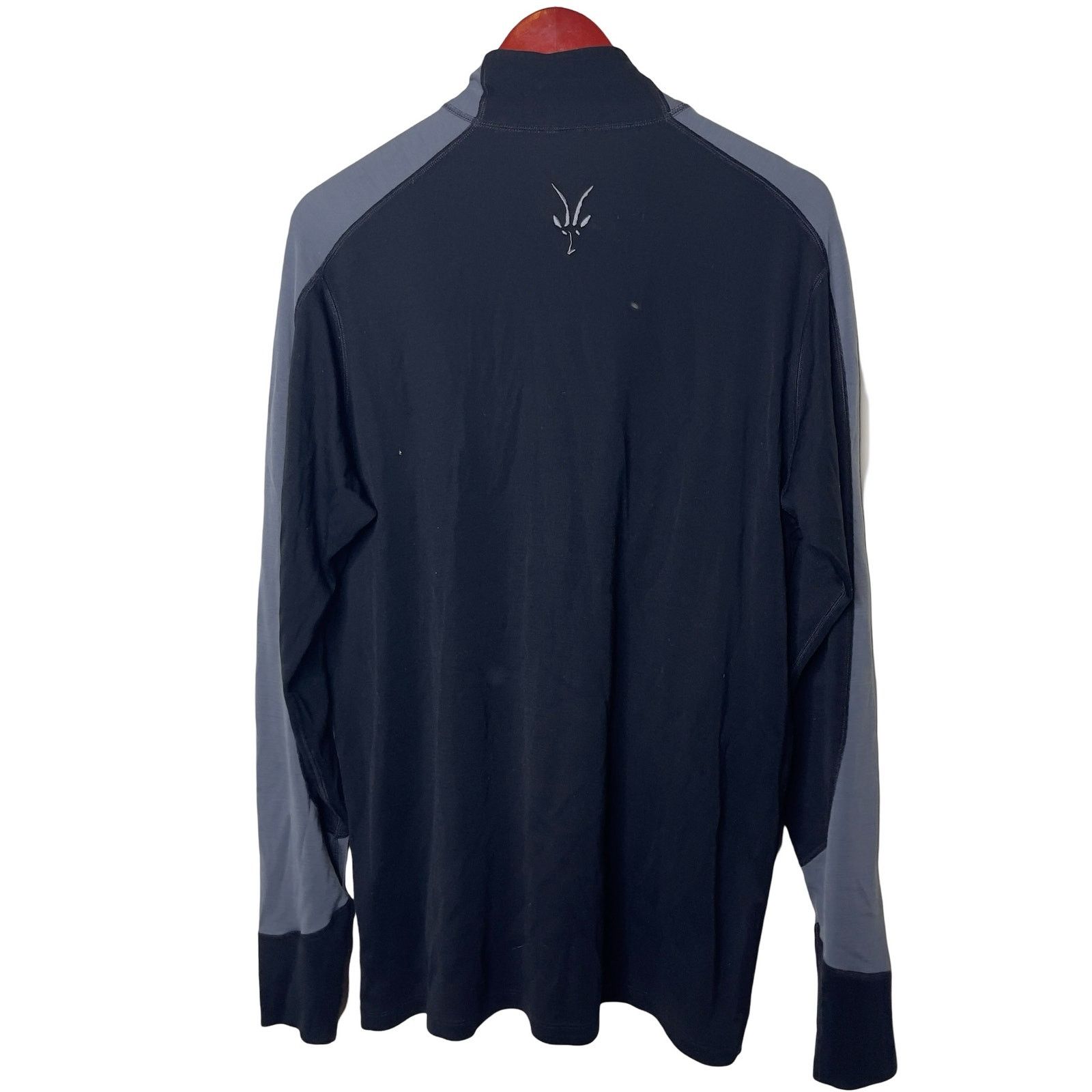 Ibex Ibex black grey long sleeve half zip merino wool pullover Size US XL / EU 56 / 4 - 3 Thumbnail