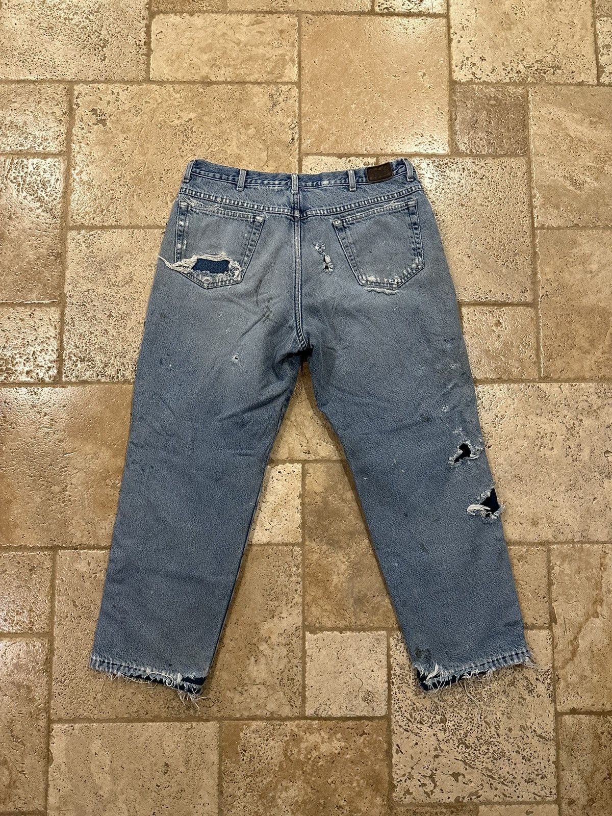 L.L. Bean Vintage L.L. Bean Double L Classic Fit Thrashed Blue Denim Size US 36 / EU 52 - 2 Thumbnail