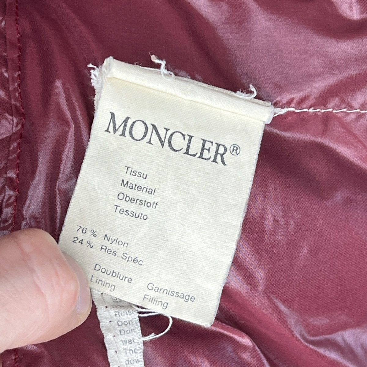 Moncler Vintage 90s Moncler Puffer Goose Down Jacket Red Nylon Size US XXL / EU 58 / 5 - 8 Thumbnail