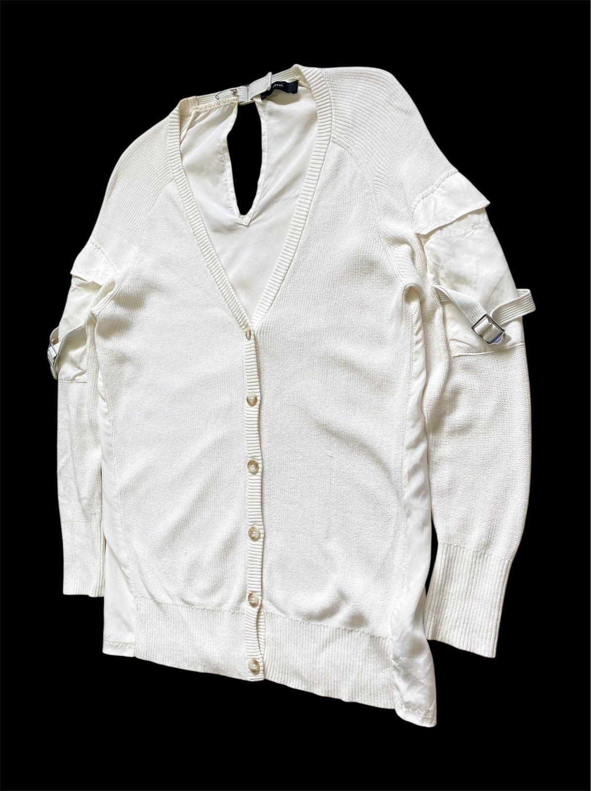 Diesel Diesel Avant-Garde Paneled Buckle Hybrid Cardigan - UNISEX Size S / US 4 / IT 40 - 2 Thumbnail