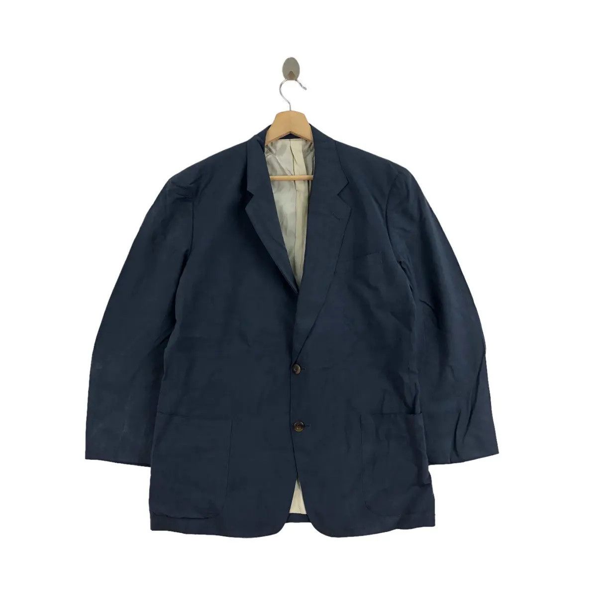 Vtg 90’ BURBERRY LONDON PRORSUM 2 Button Blue Blazer Sport