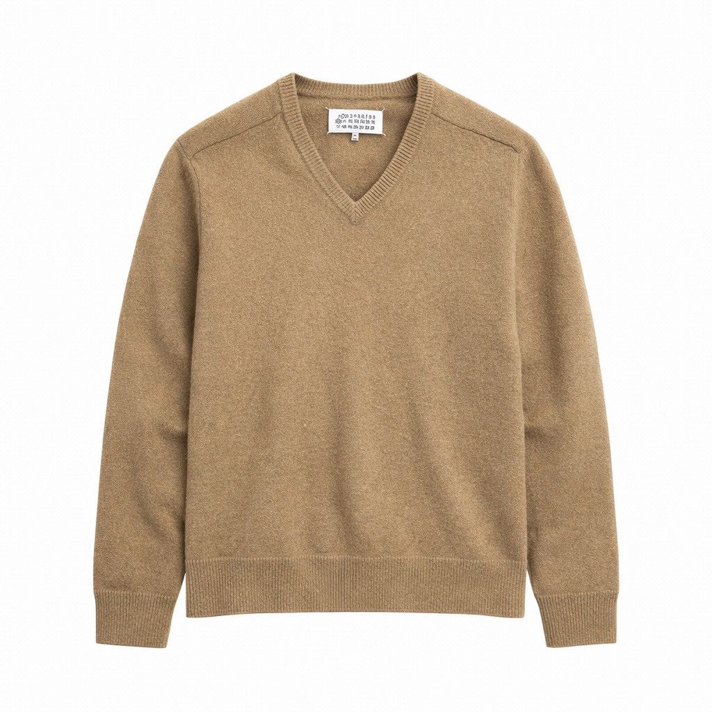 Maison Margiela 2024 Maison Margiela V Neck Knitted Wool Sweater Size US XXL / EU 58 / 5 - 1 Thumbnail