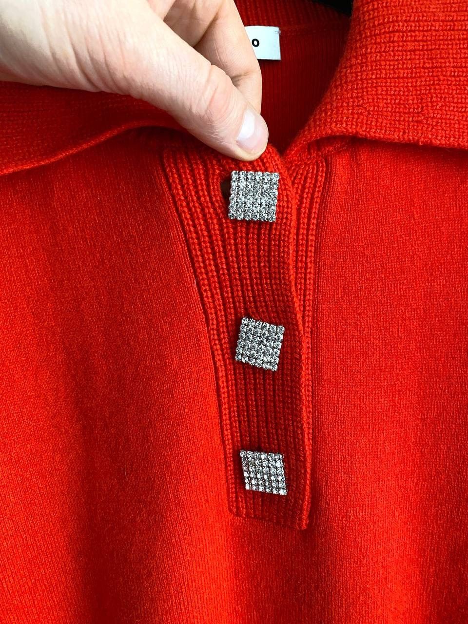 Sandro Sandro Women's Wool/Cashmere Red Knitted Mini Dress, 36/S Size S / US 4 / IT 40 - 6 Thumbnail
