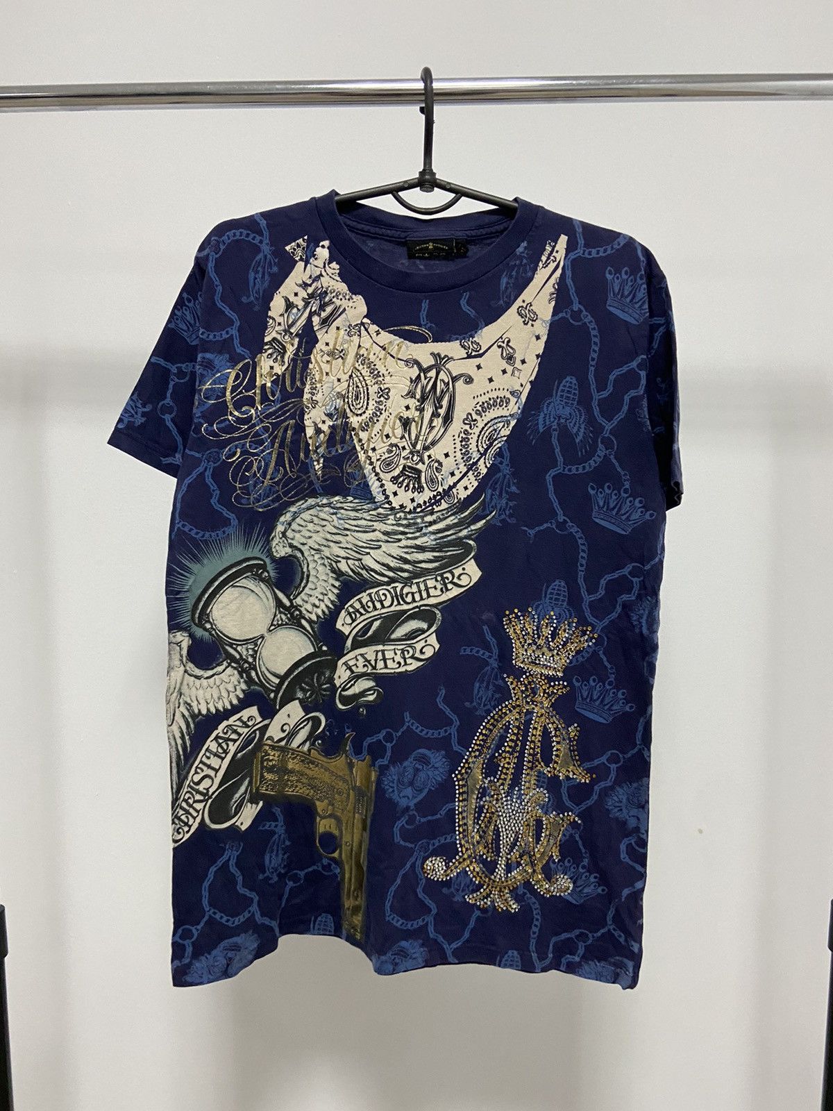Christian Audigier Vintage T Shirt All Over Print Ed Hardy