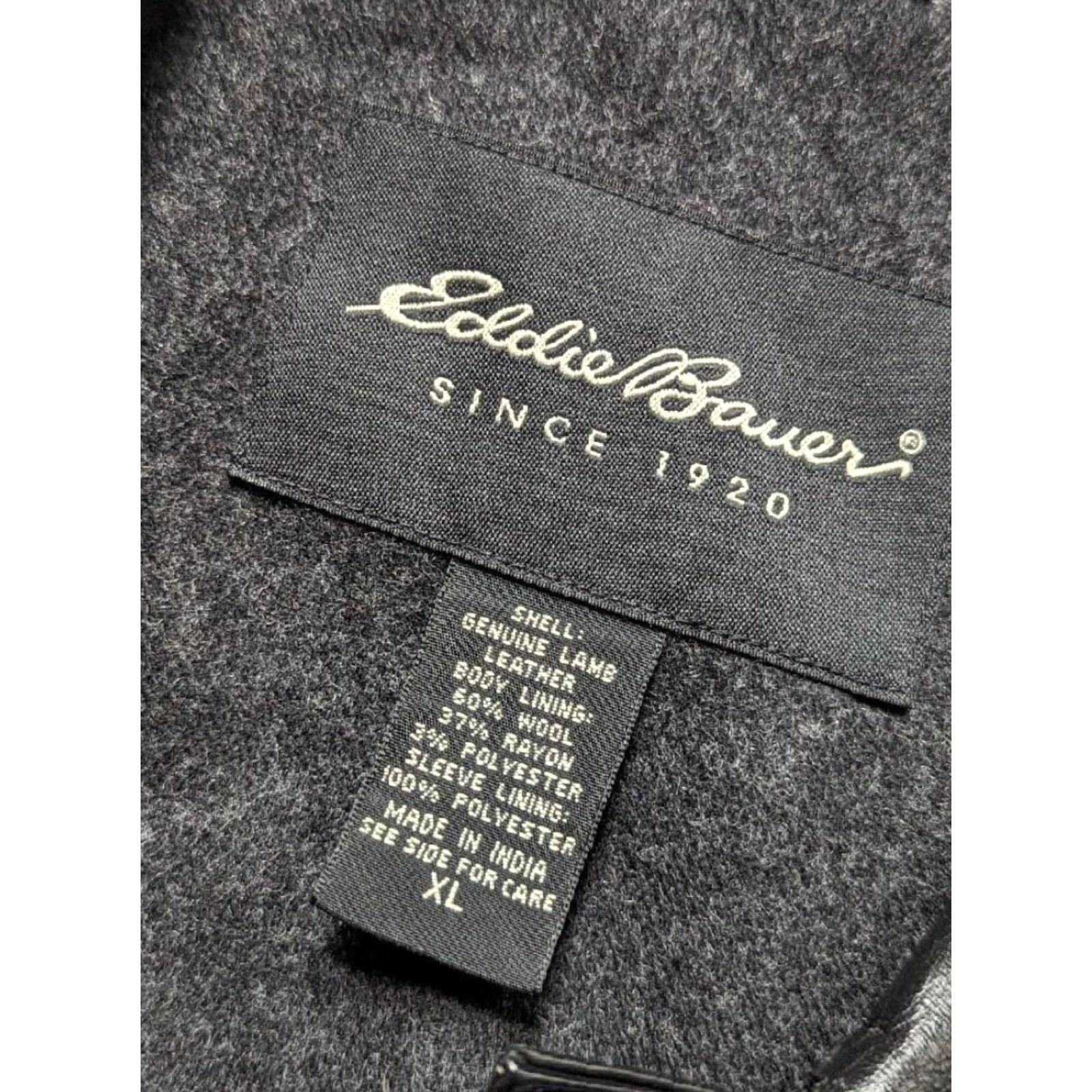Eddie Bauer VINTAGE Eddie Bauer Leather Car Coat Lambskin XL Black Men Size US XL / EU 56 / 4 - 4 Thumbnail