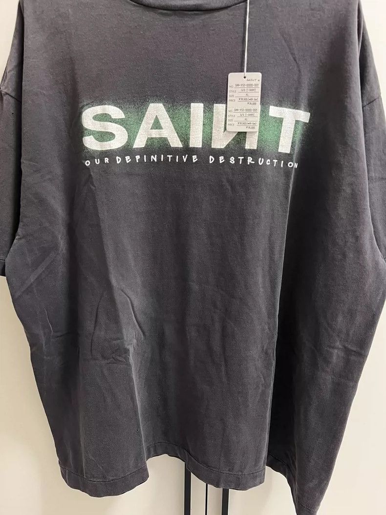 Saint Michael Saint Michael Letter printed short sleeved shirt Size US XL / EU 56 / 4 - 4 Thumbnail