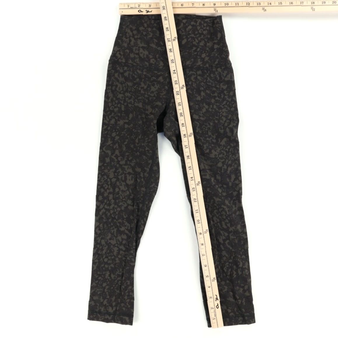 Lululemon Lululemon Align HR Crop 21 Nylon Woven Leggings Patterned Brown Women's 2 Size 26" / US 2 / IT 38 - 3 Thumbnail