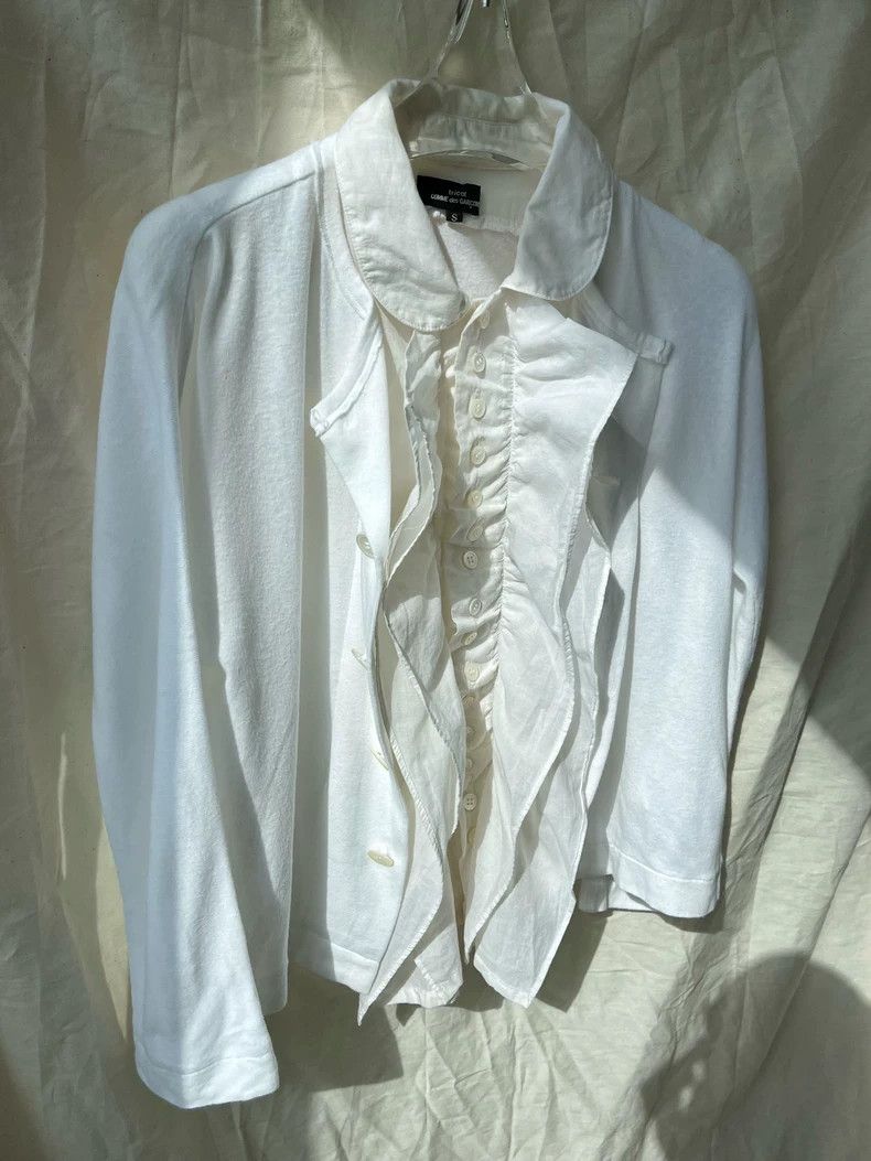 Comme des Garcons Comme Des Garcons Cream fake two-piece European ruffled la Size S / US 4 / IT 40 - 5 Thumbnail