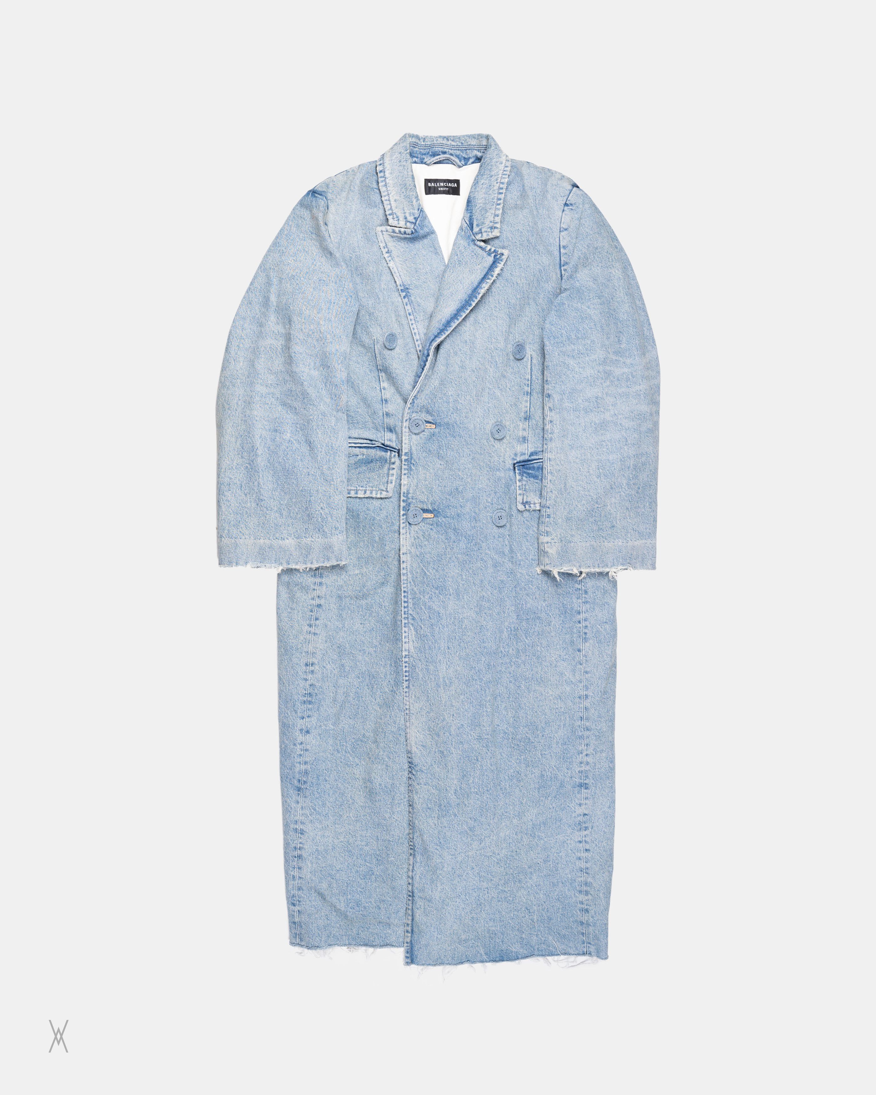 Balenciaga Balenciaga Denim Boxy Long Coat Size US S / EU 44-46 / 1 - 1 Thumbnail