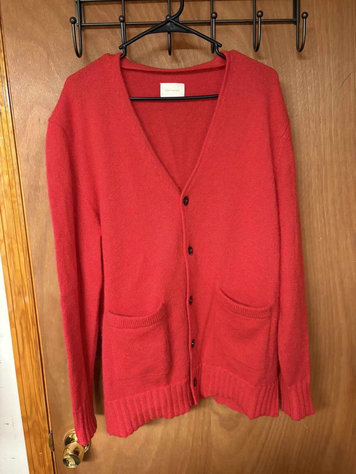 Aime Leon Dore Aime Leon Dore red mohair cardigan Size US XL / EU 56 / 4 - 1 Thumbnail