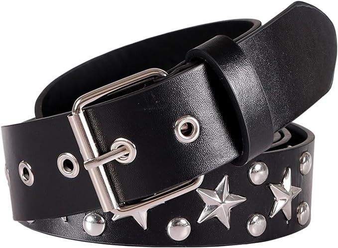Other Studded Punk Leather Belt w/ Chain Size ONE SIZE - 1 Thumbnail