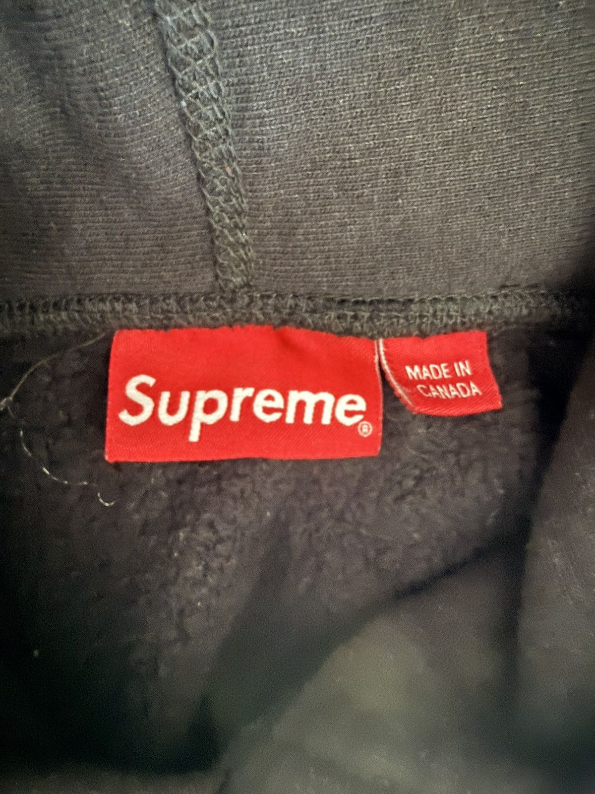 Supreme Supreme Embroidered Box Logo Black Hoodie Large Sweatshirt Size US L / EU 52-54 / 3 - 3 Thumbnail