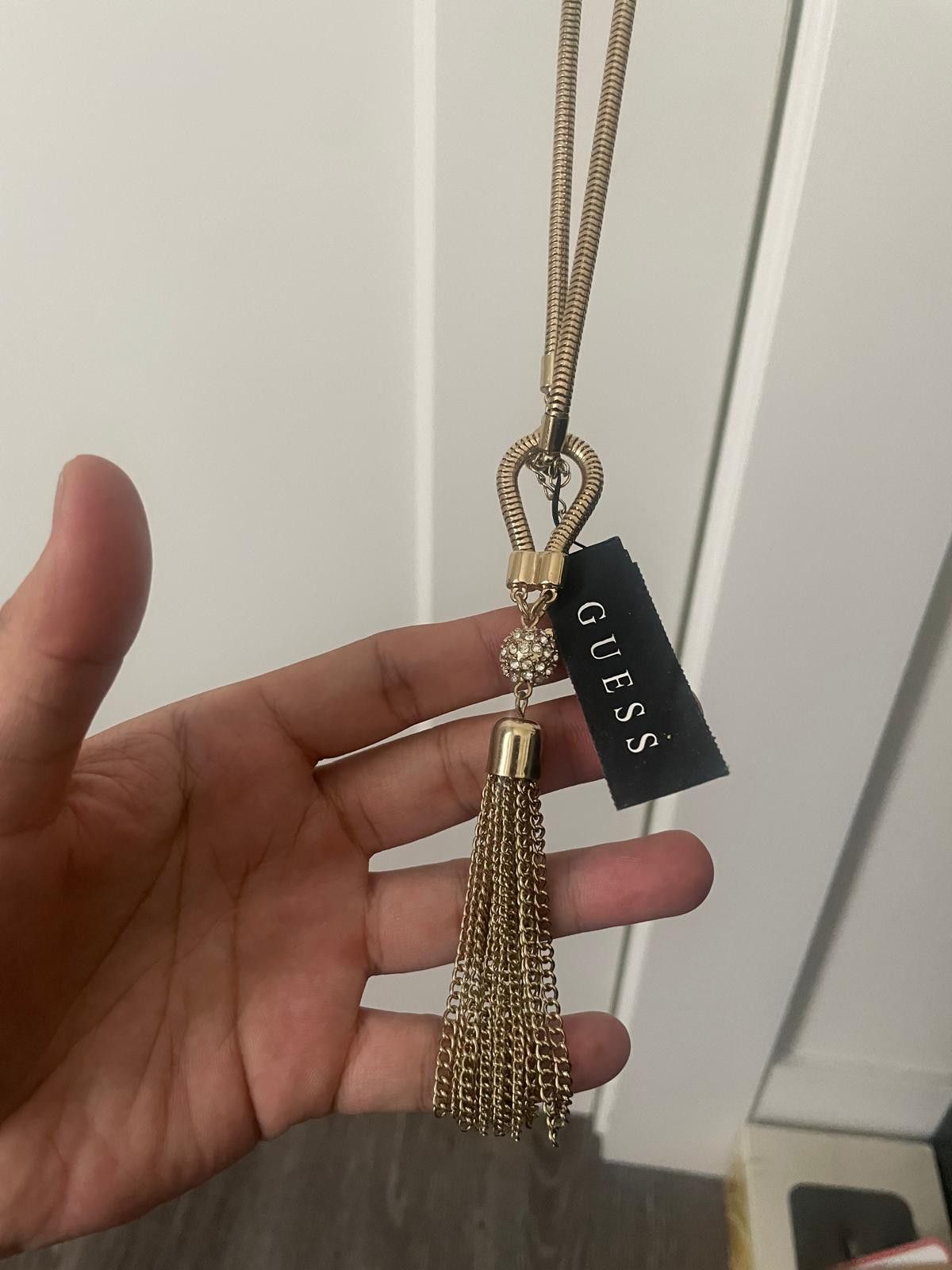 Guess Guess Braided Knot Tassle Necklace, Metal Size ONE SIZE - 1 Thumbnail