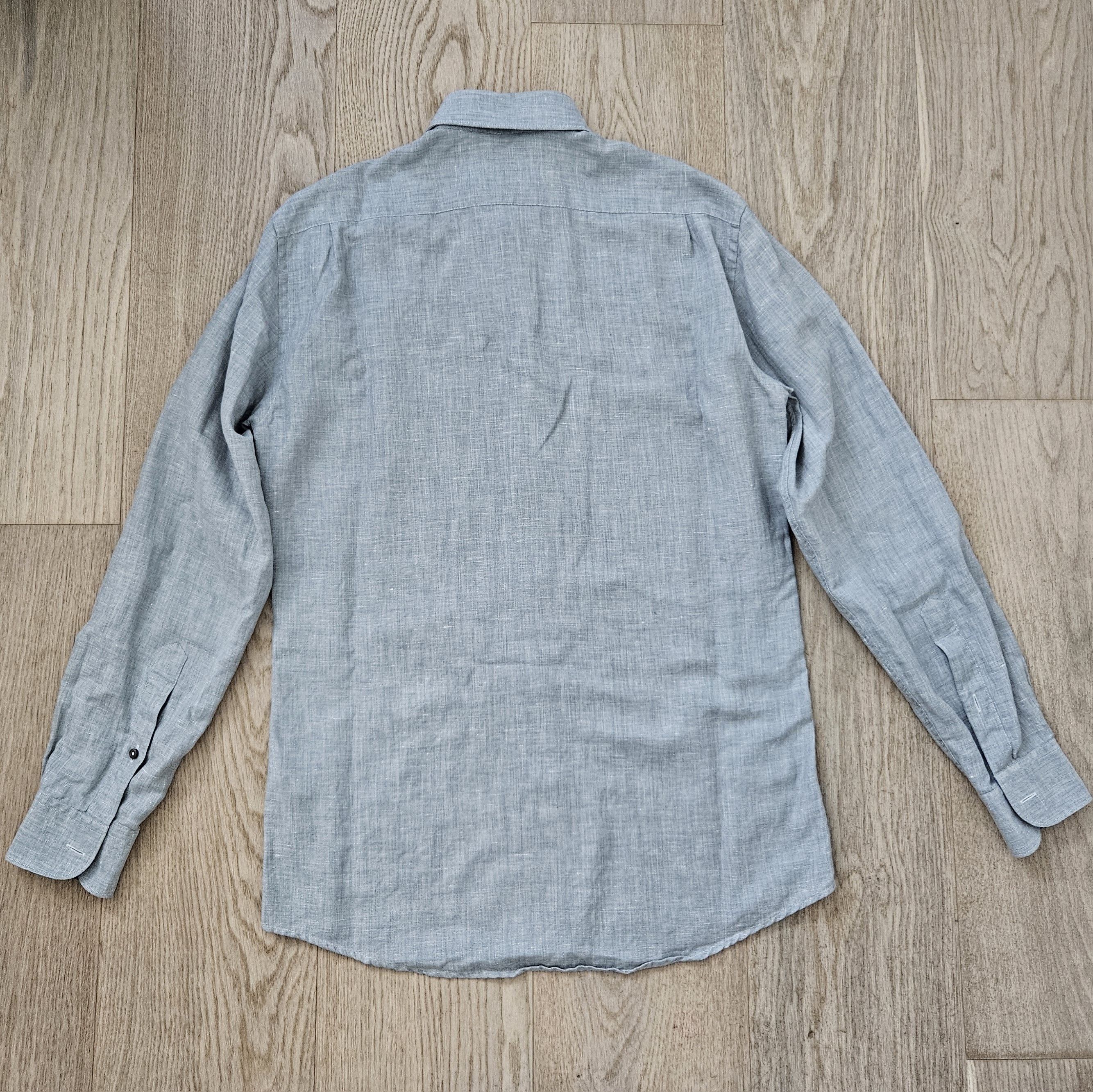 Ermenegildo Zegna Ermenegildo Zegna Grey Linen Blend Shirt – Size S Size US S / EU 44-46 / 1 - 9 Thumbnail