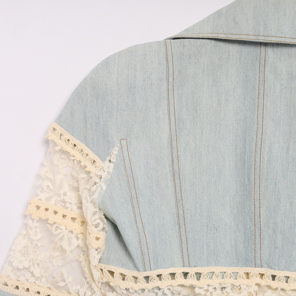 Dior Christian Dior by Galliano 2005 Lace Crochet Jacket Denim Size S / US 4 / IT 40 - 25 Thumbnail