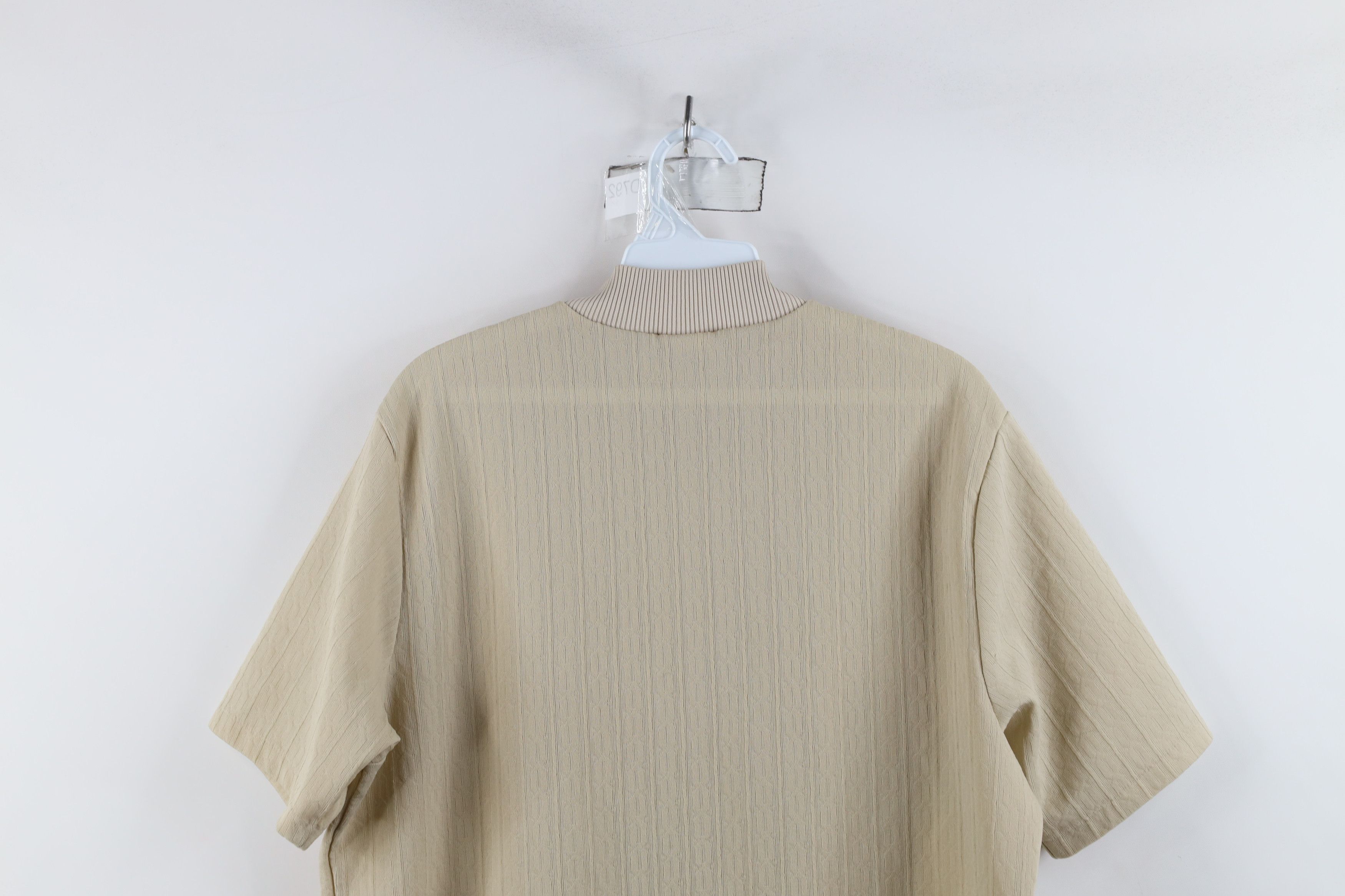 Vintage Vintage 50s Ban Lon Knit Short Sleeve Mock Neck T-Shirt USA Size US L / EU 52-54 / 3 - 10 Thumbnail