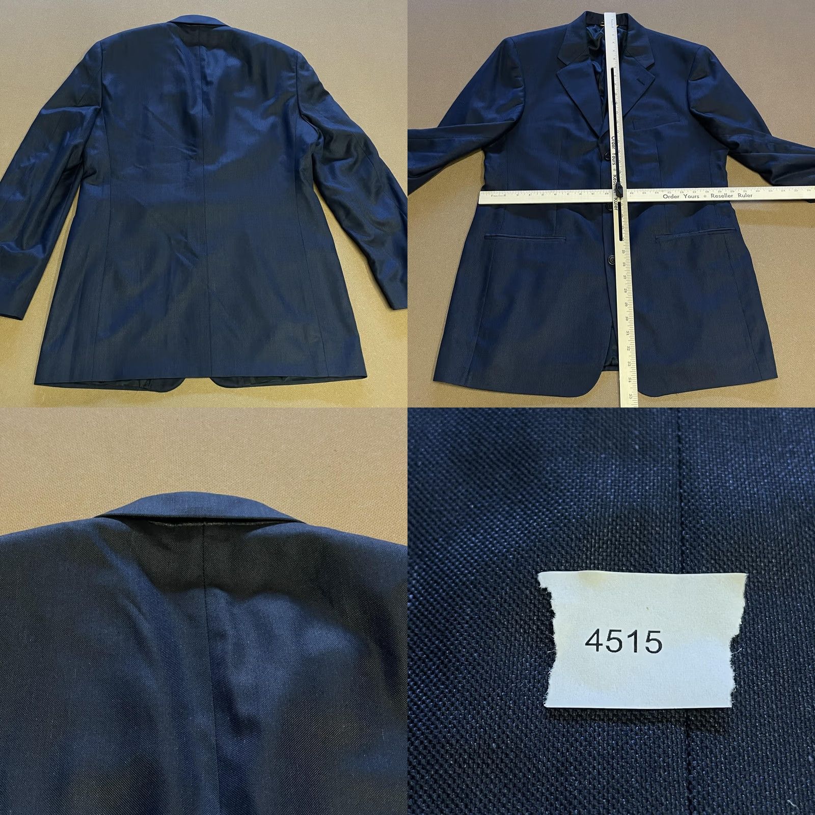 Bill Blass Bill Blass Blazer Mens 40 Long Blue Two Button Wool Suit Jacket Made USA Classic Size 40R - 9 Thumbnail