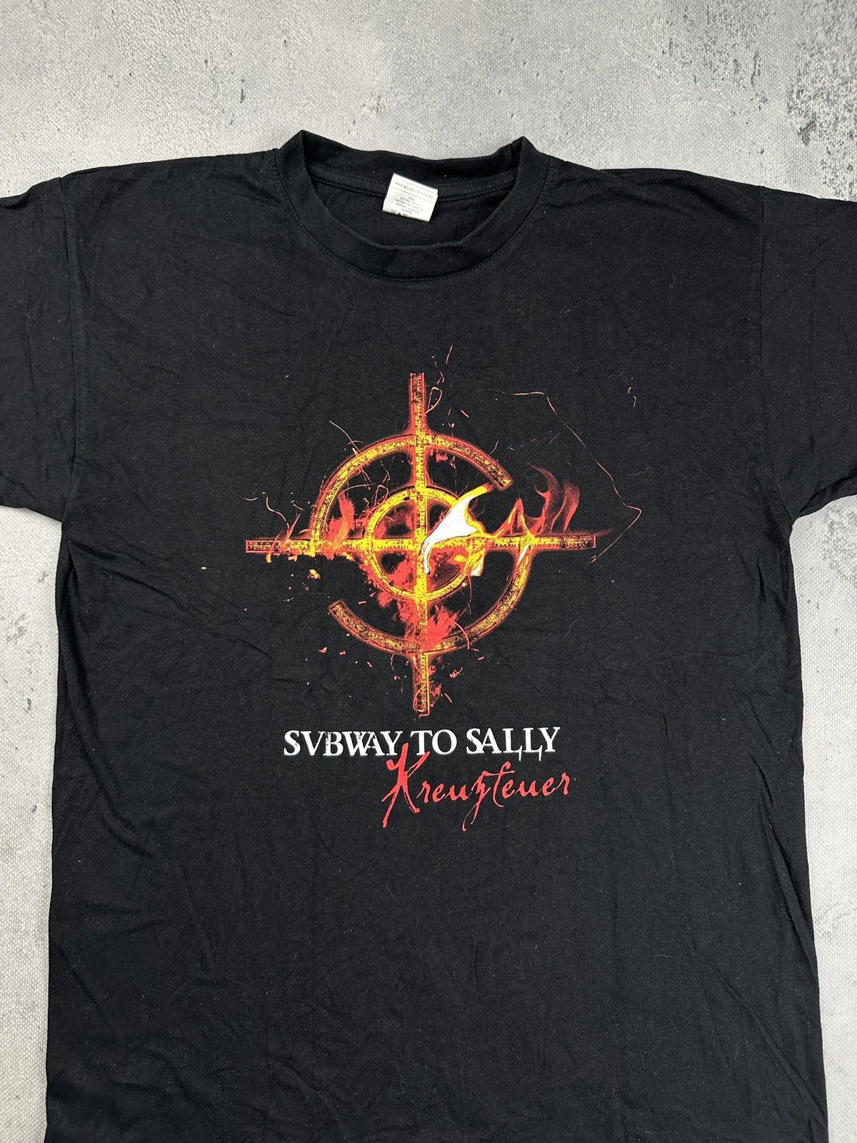 Band Tees Subway To Sally Kreuzfeuer Tour 09 Gothic Metal Band T Shirt Size US M / EU 48-50 / 2 - 6 Thumbnail