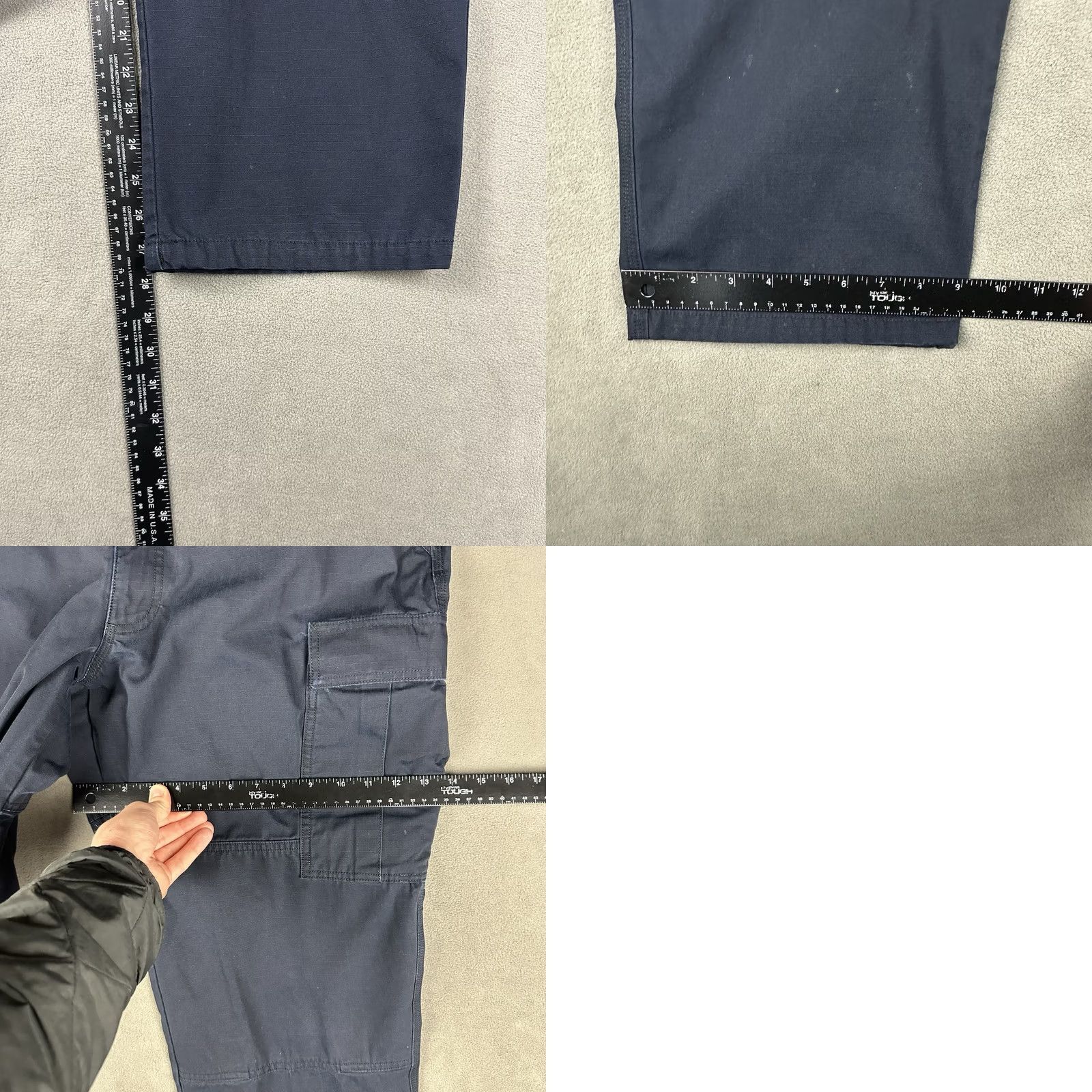Vintage 5.11 Tactical Pants Mens Large Short Blue Ripstop High-Performance Casual Workwear Cargo Pockets USA Size US 33 - 9 Thumbnail