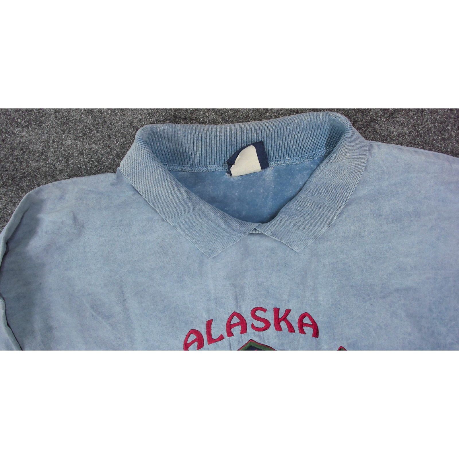 Vintage 90s Oarsman Alaska Wolf Ombre Knit Polo 3/4 Sleeve Boxy XXL Size US XXL / EU 58 / 5 - 12 Thumbnail