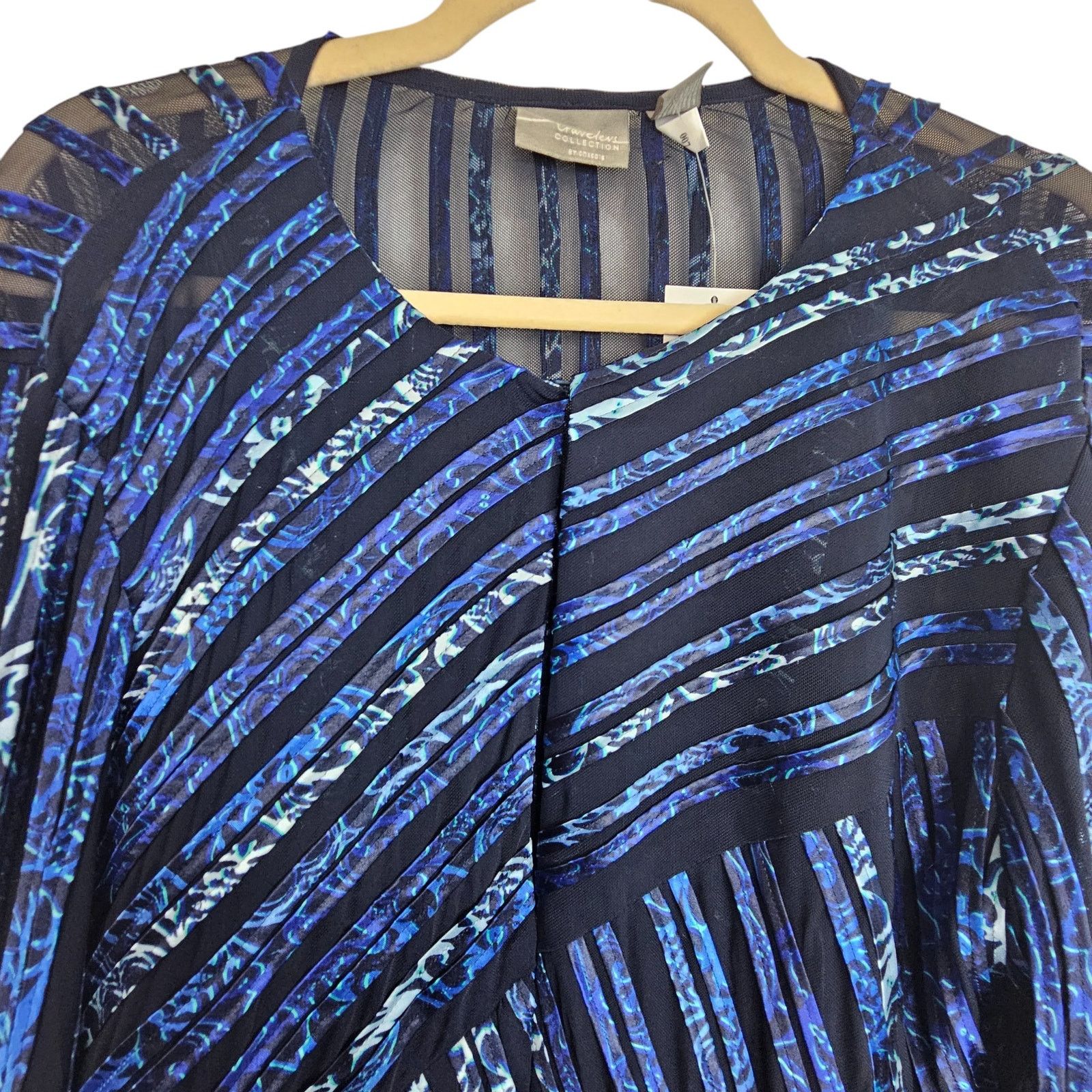 Chicos Chicos Travelers Auden Striped Full Zip Jacket Size L Artsy Size L / US 10 / IT 46 - 2 Thumbnail