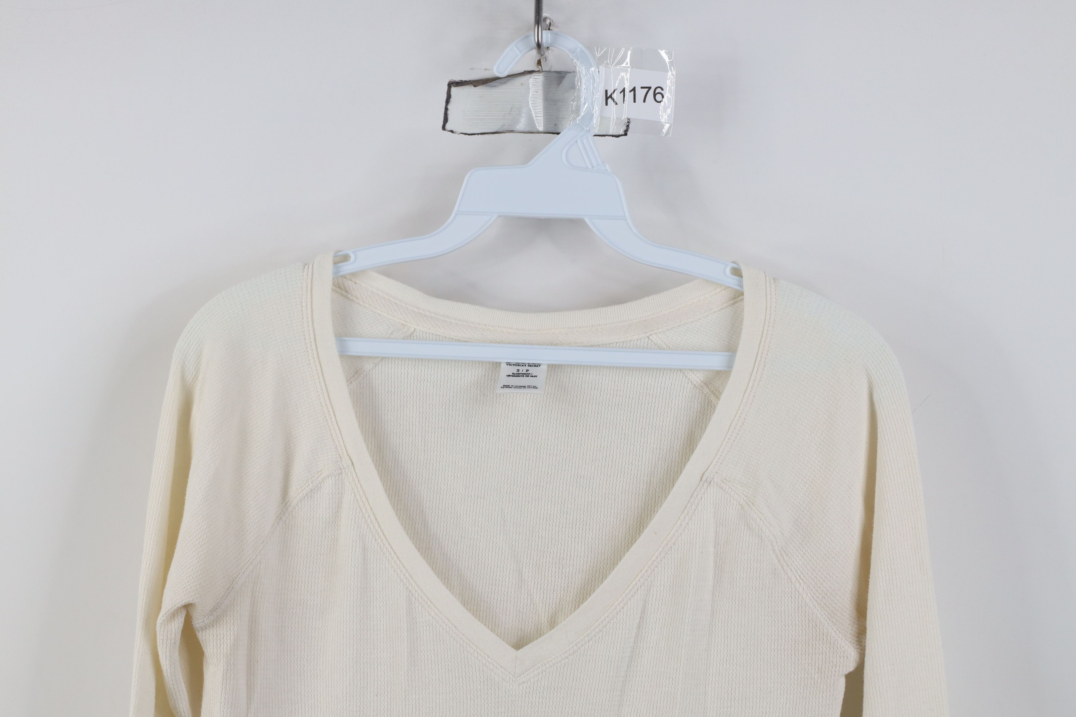 Pink Vintage Y2K Pink Victorias Secret Waffle Knit T-Shirt Size S / US 4 / IT 40 - 2 Thumbnail