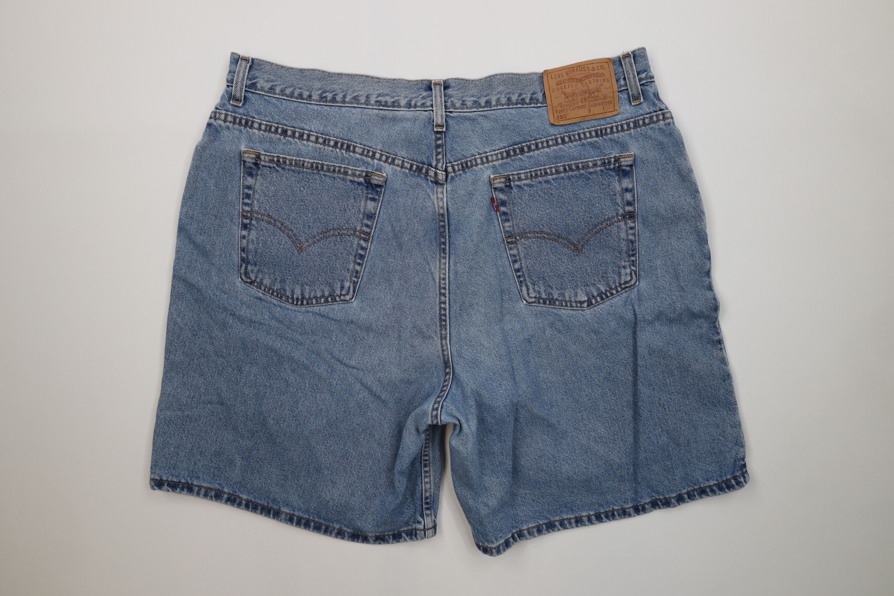 Levi's Vintage Y2K 2001 Levis 550 Fit Denim Jean Shorts Jorts USA Size 22" - 9 Thumbnail