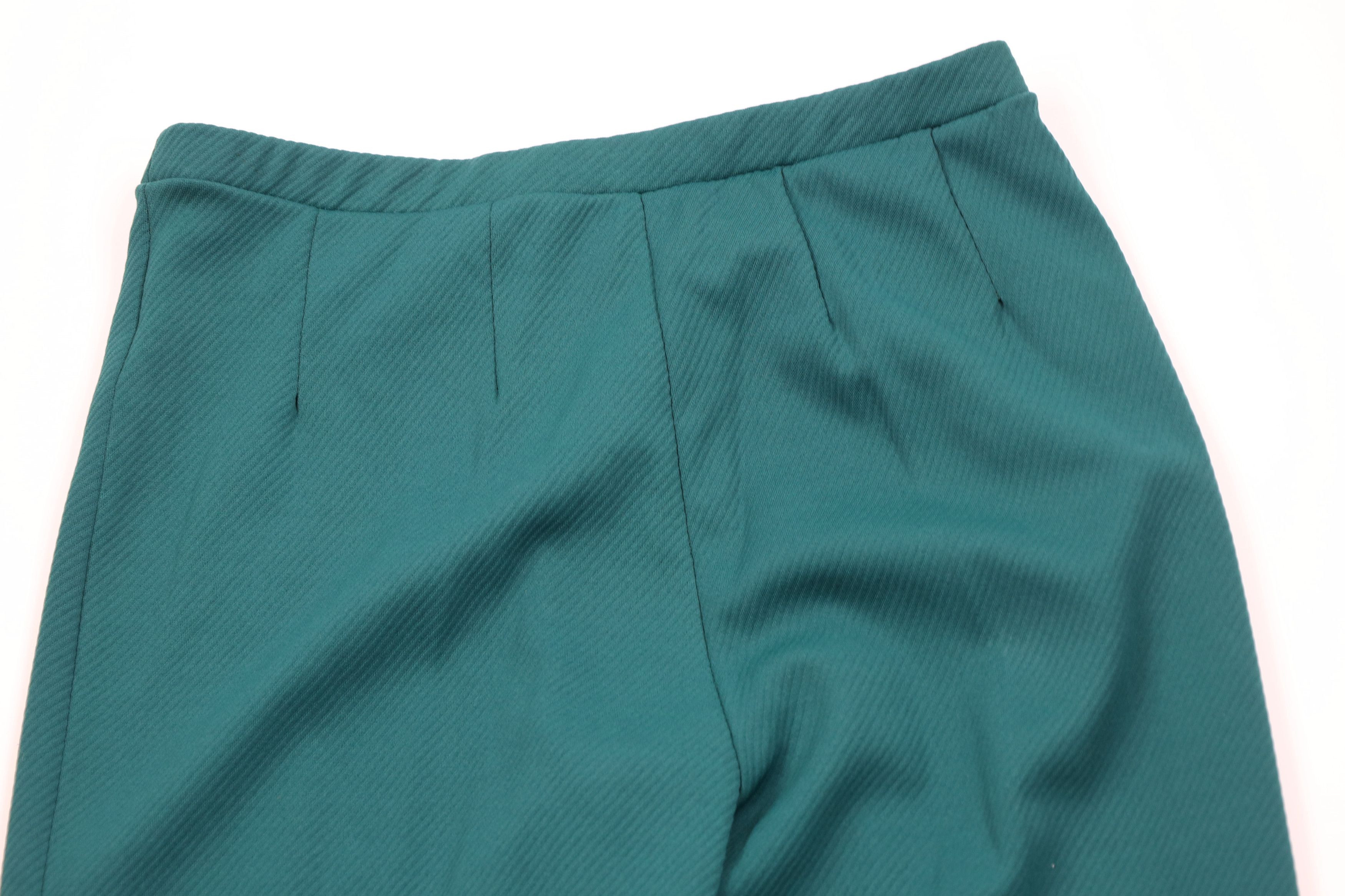 Vintage Vintage 70s Streetwear Bell Bottoms Pants Green Polyester Size 38" / US 16 / IT 52 - 8 Thumbnail