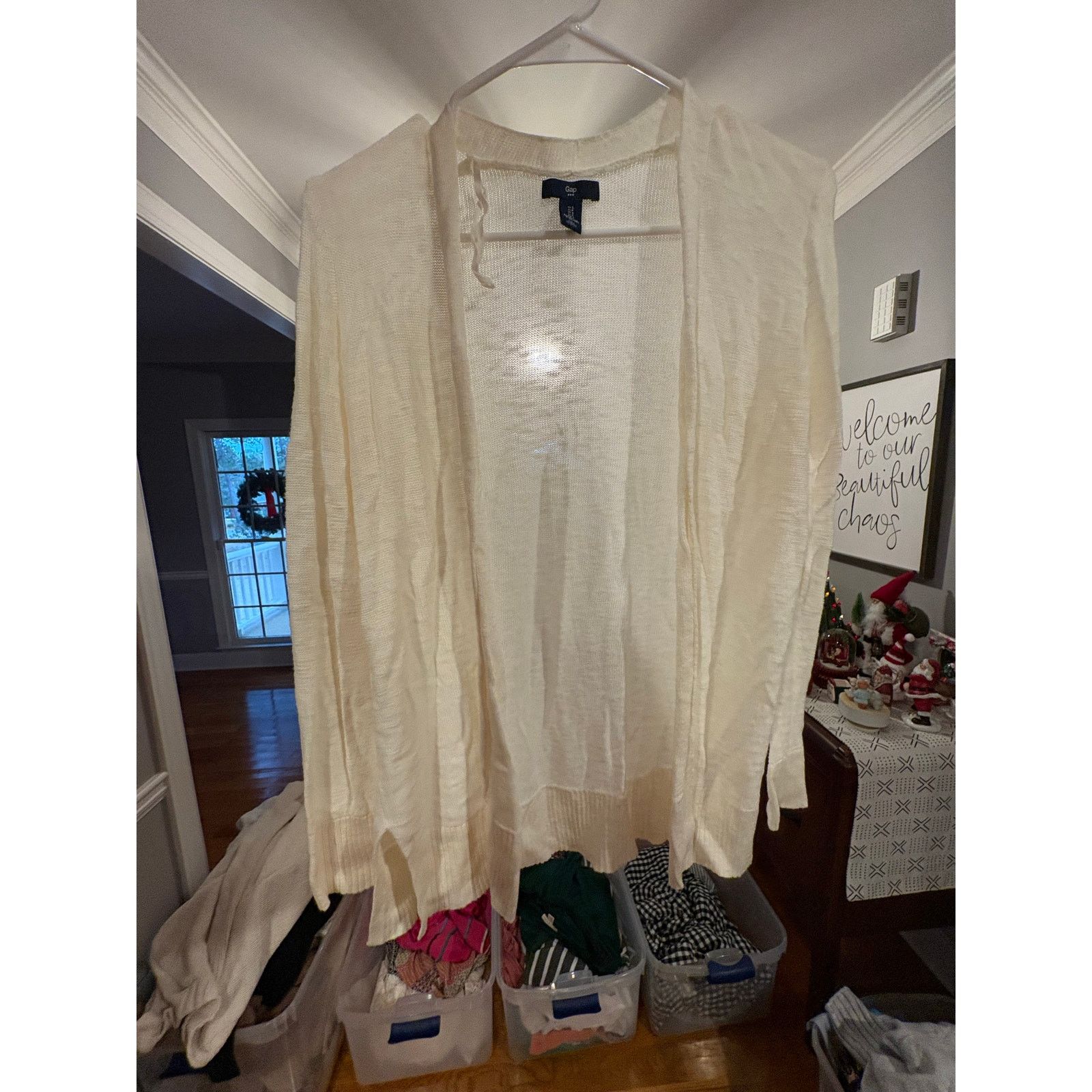 Gap Gap Women’s Ivory Open Front Cardigan Size Small Size S / US 4 / IT 40 - 2 Thumbnail
