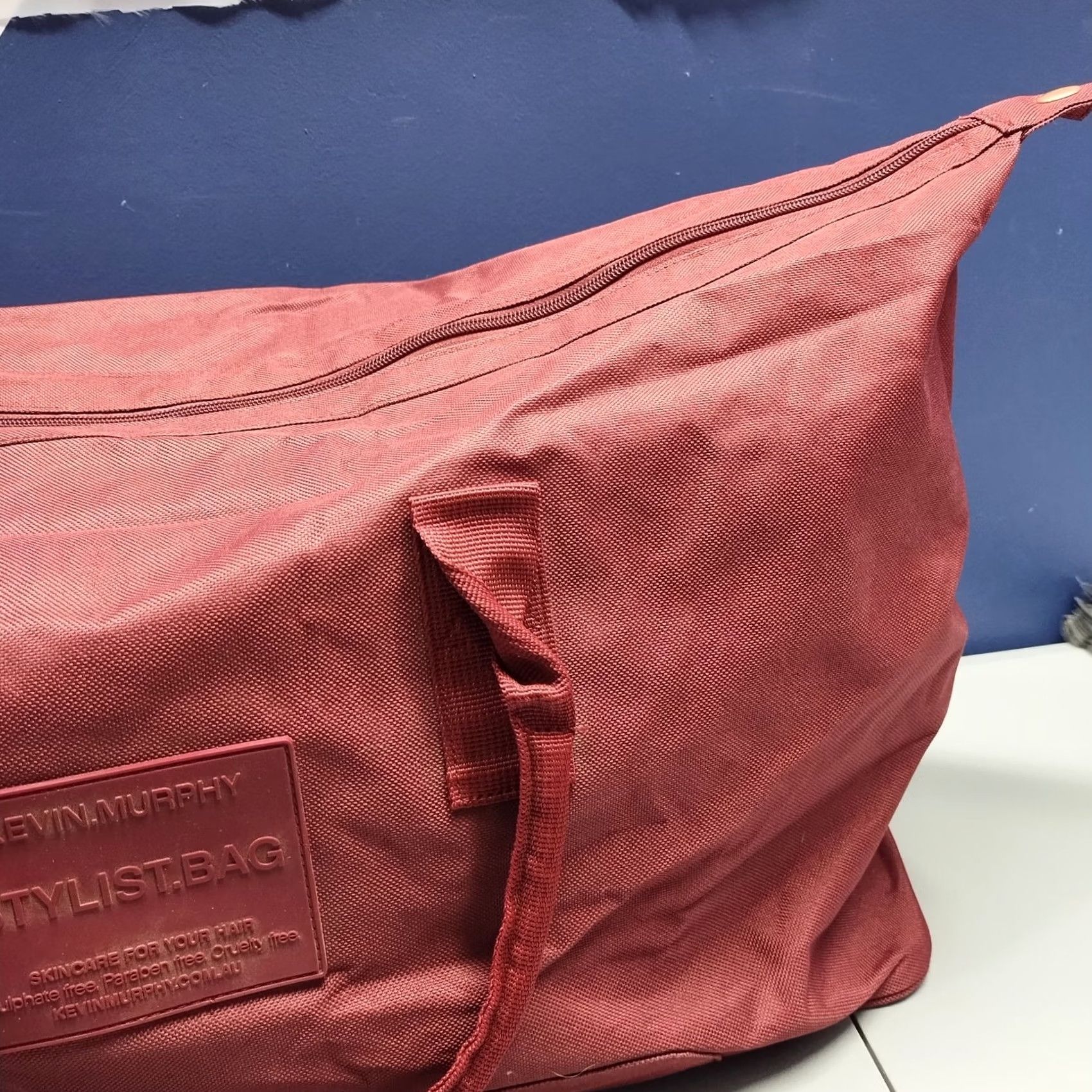 Vintage Kevin Murphy Stylist Duffle Bag Womens Burgundy Canvas Dual Top Handle KMuc2046 Size L / US 10 / IT 46 - 5 Thumbnail