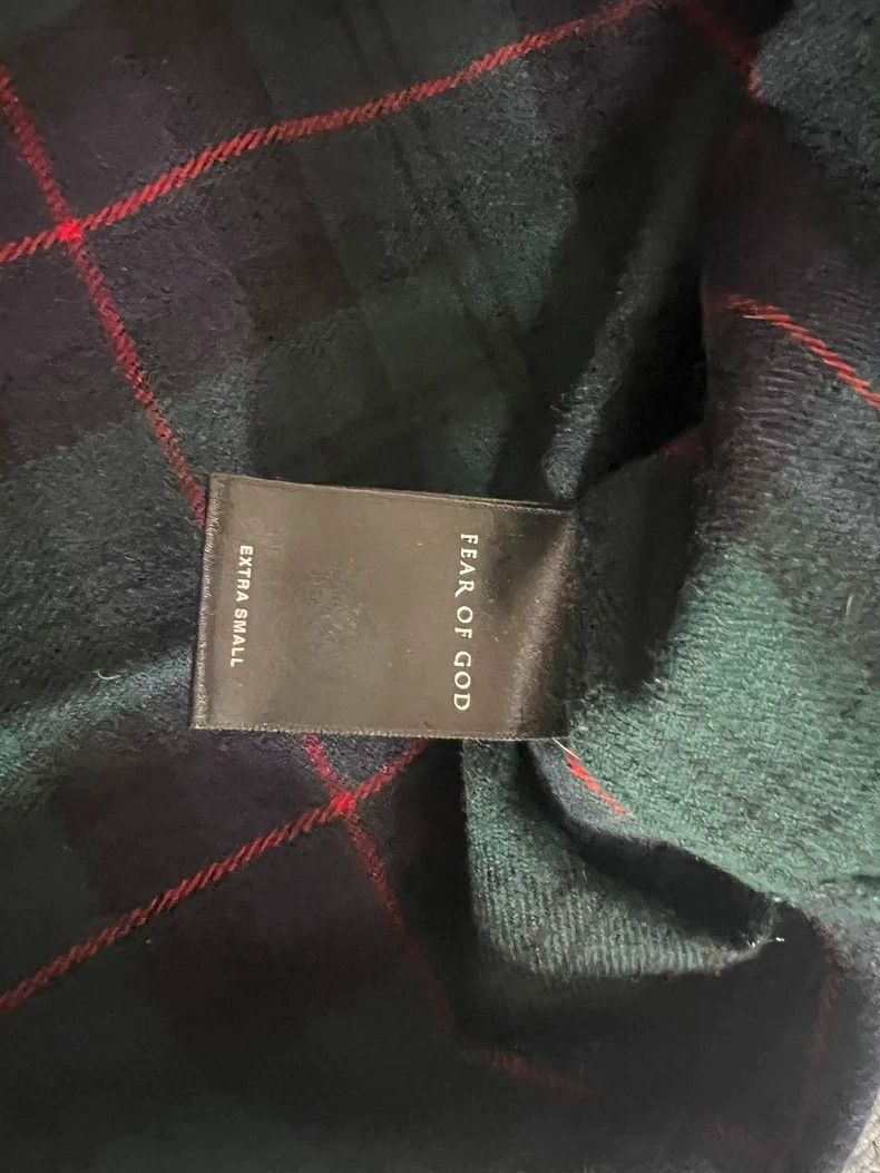 Fear of God Fear of God Green plaid denim collar shirt Size US XS / EU 42 / 0 - 3 Thumbnail