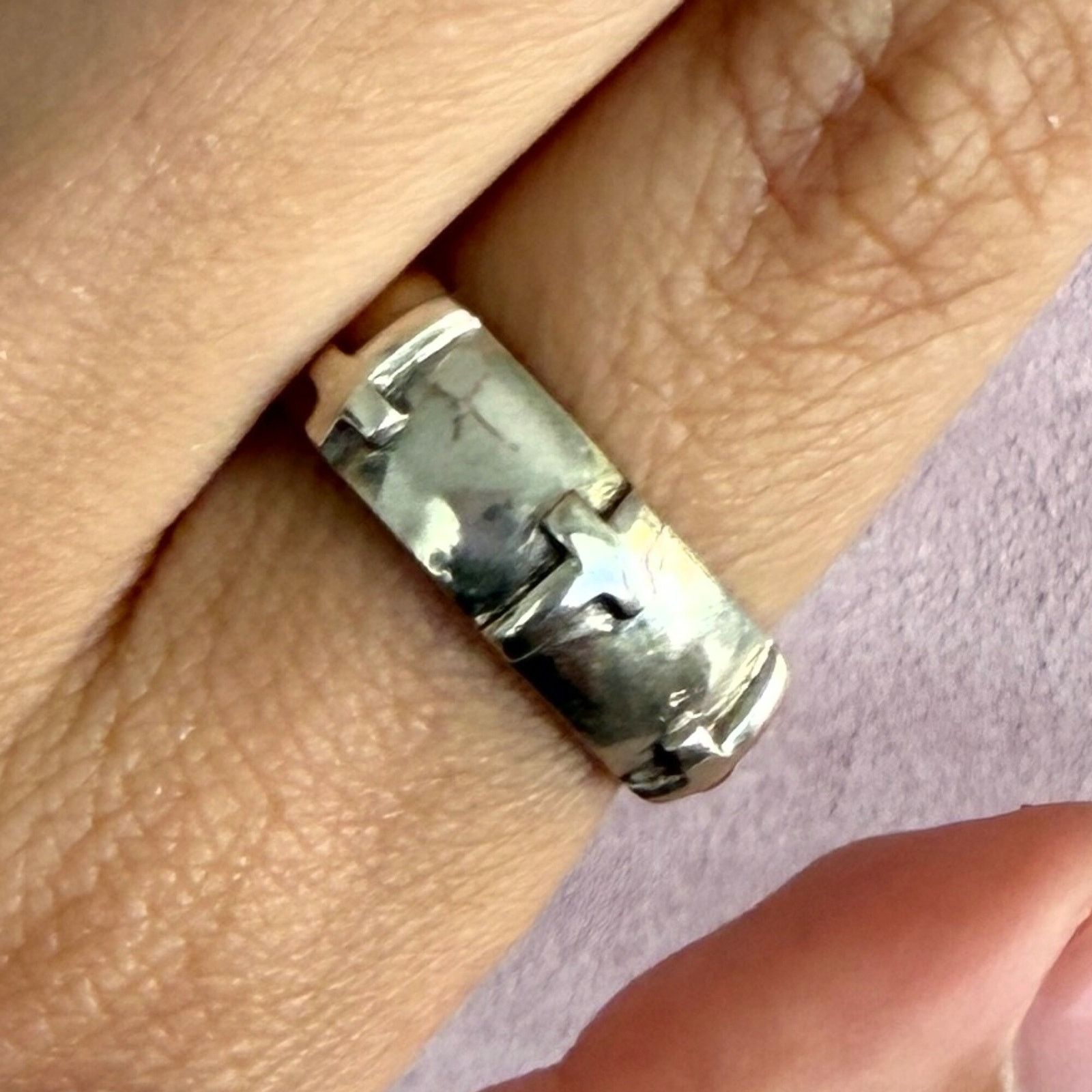 Sterling Silver sterling silver crosses band ring size 10 Size ONE SIZE - 1 Thumbnail