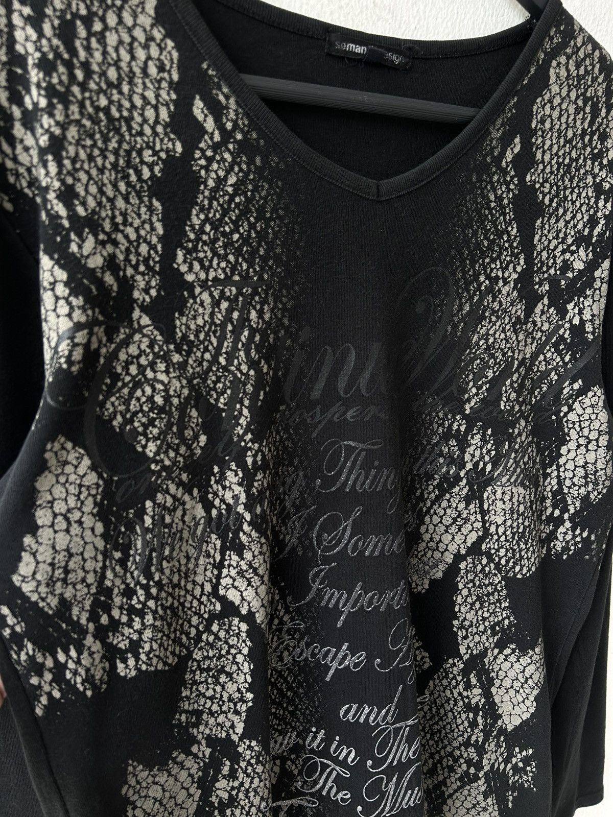 Japanese Brand Y2k Semantic Design Snake Full Print Long Sleeve Size US L / EU 52-54 / 3 - 8 Thumbnail