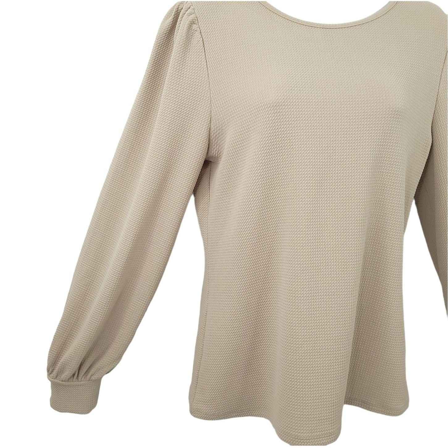 Express Express Top Womens M Waffle Textured Knit Fairycore Coquette Size M / US 6-8 / IT 42-44 - 4 Thumbnail